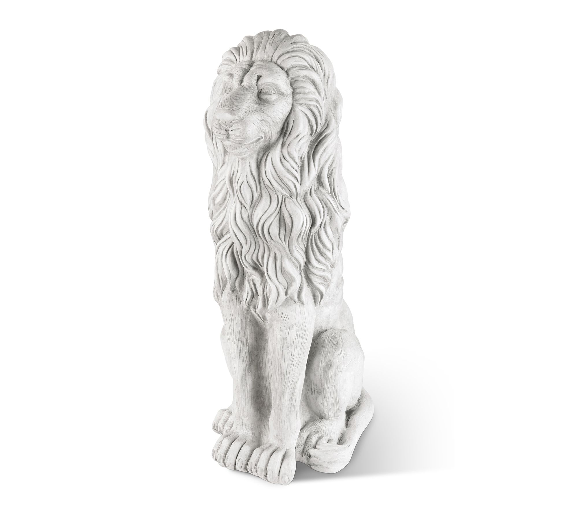 Glitzhome Oversized MGO Guardian Sitting Lion Garden Statue
