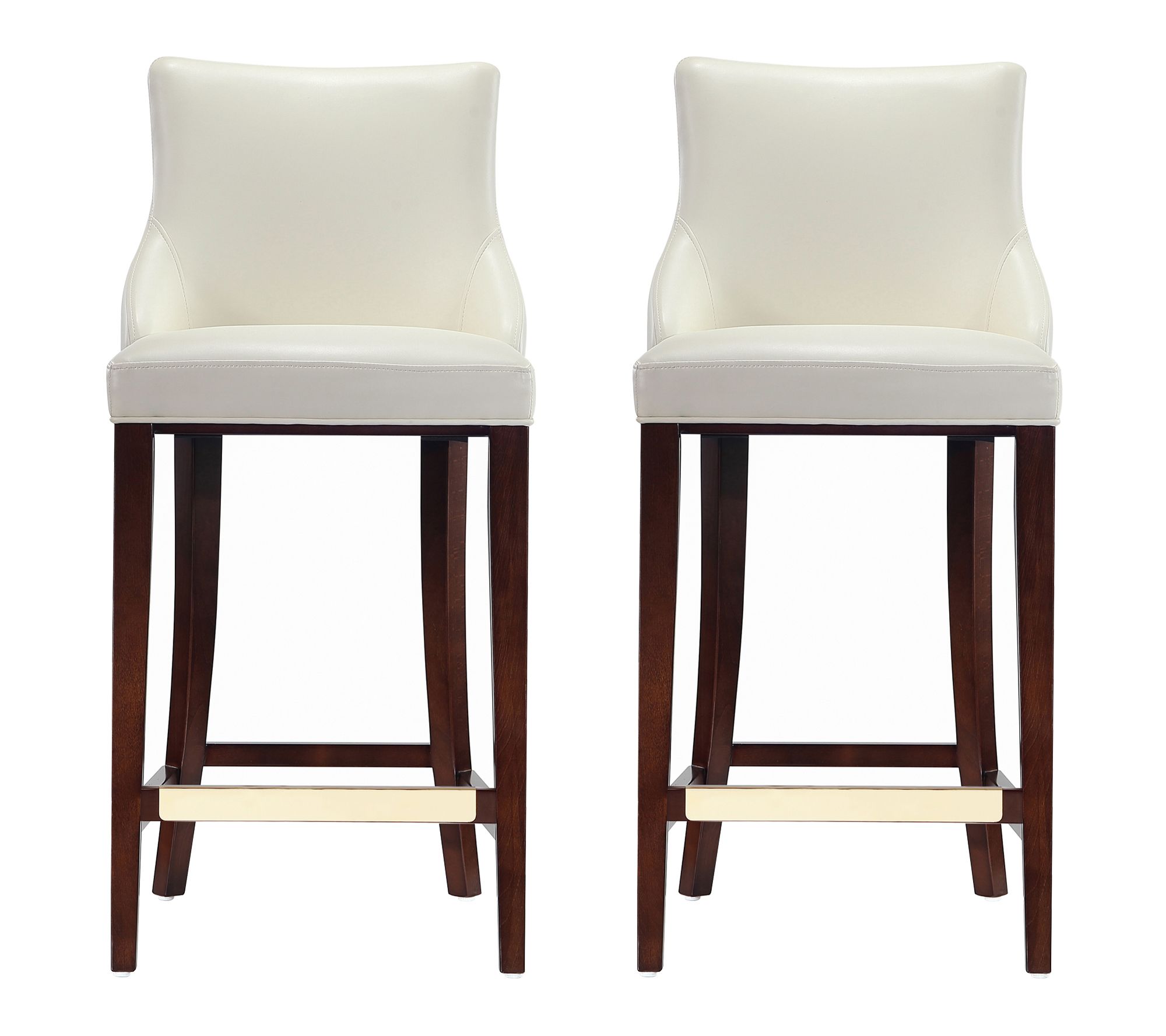 Manhattan Comfort Shubert Wood Upholstered Barstool - Set of 2