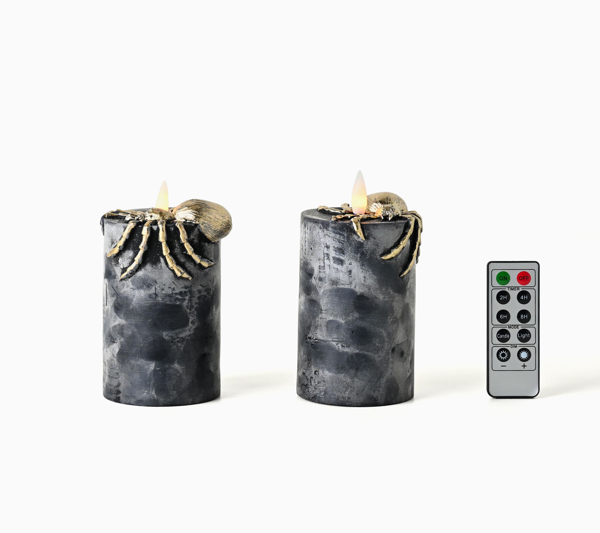 Home Bliss S/2 4.5" Halloween Spider Flameless Candles