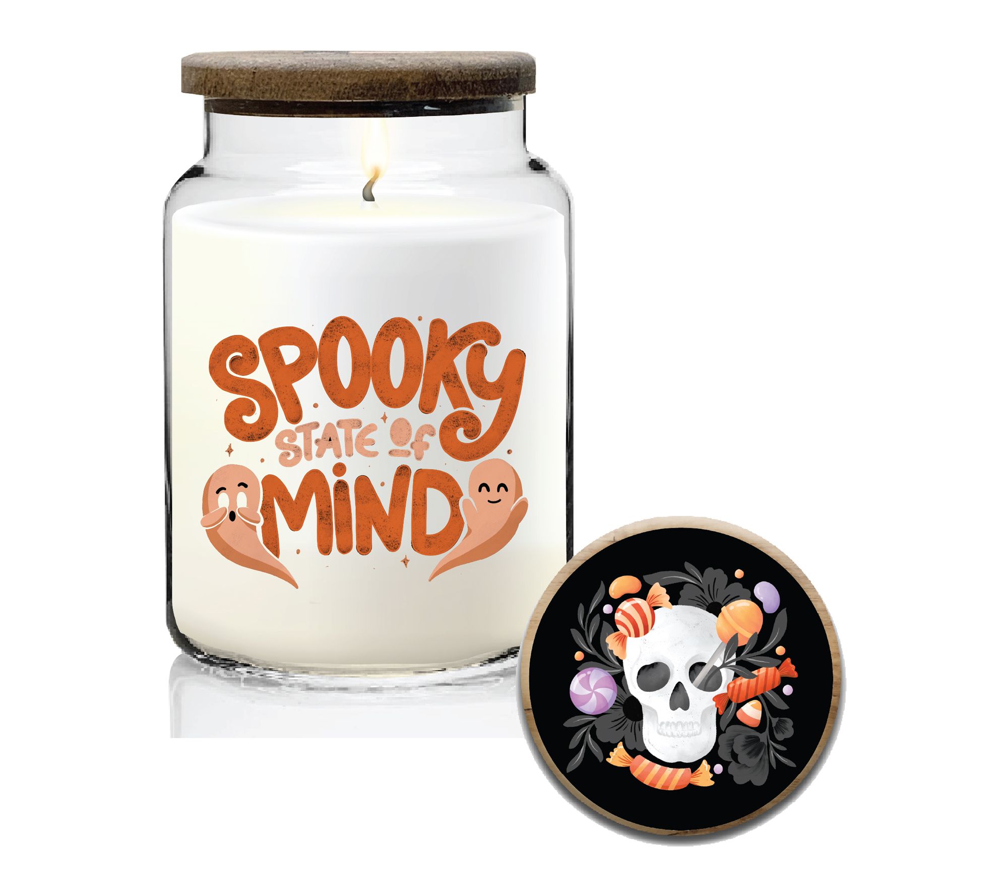 Courtside Market Spooky 21 oz Candle with Wooden Lid
