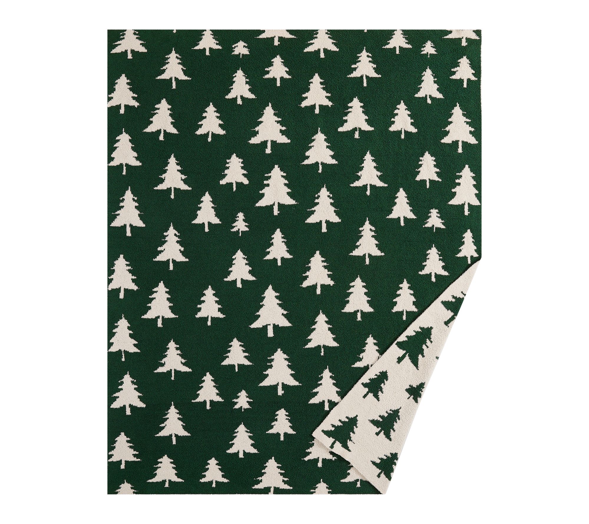 Truly Soft Cozy Evergreen Christmas Reversible 50x70 Throw