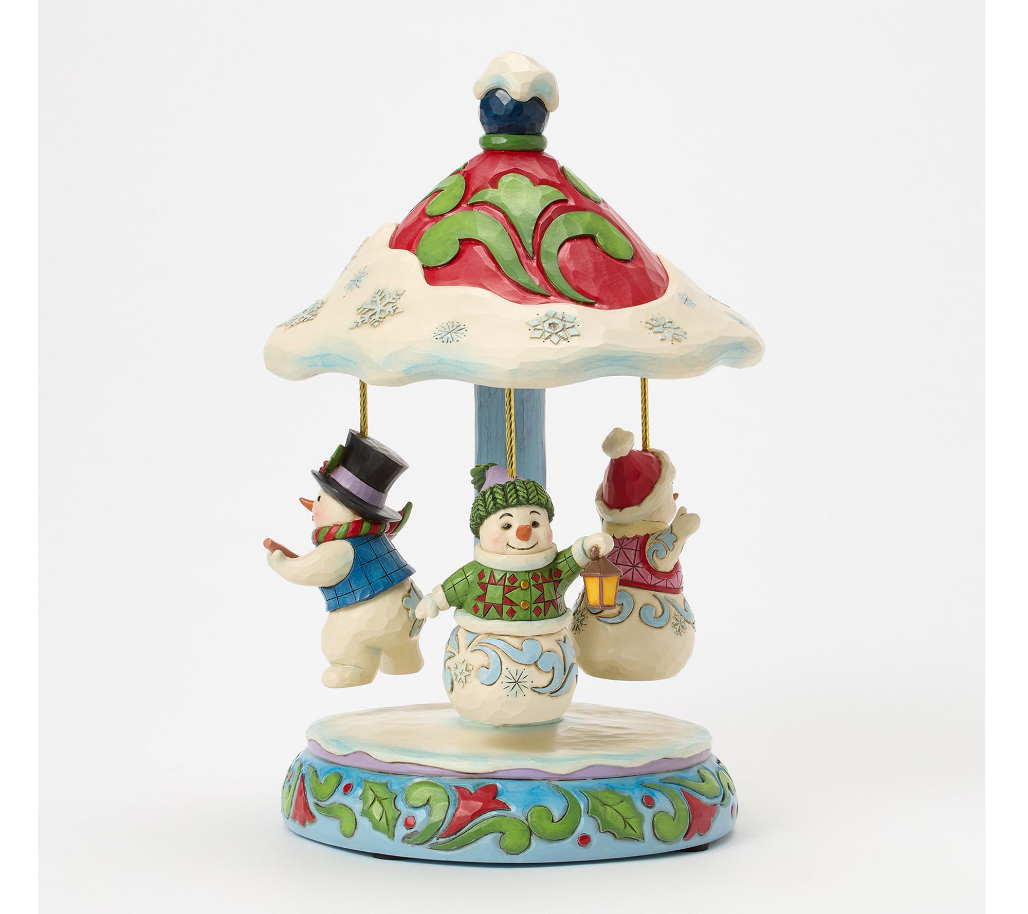 Jim Shore Heartwood Creek Rotating Snowman Carousel Figurine - QVC.com
