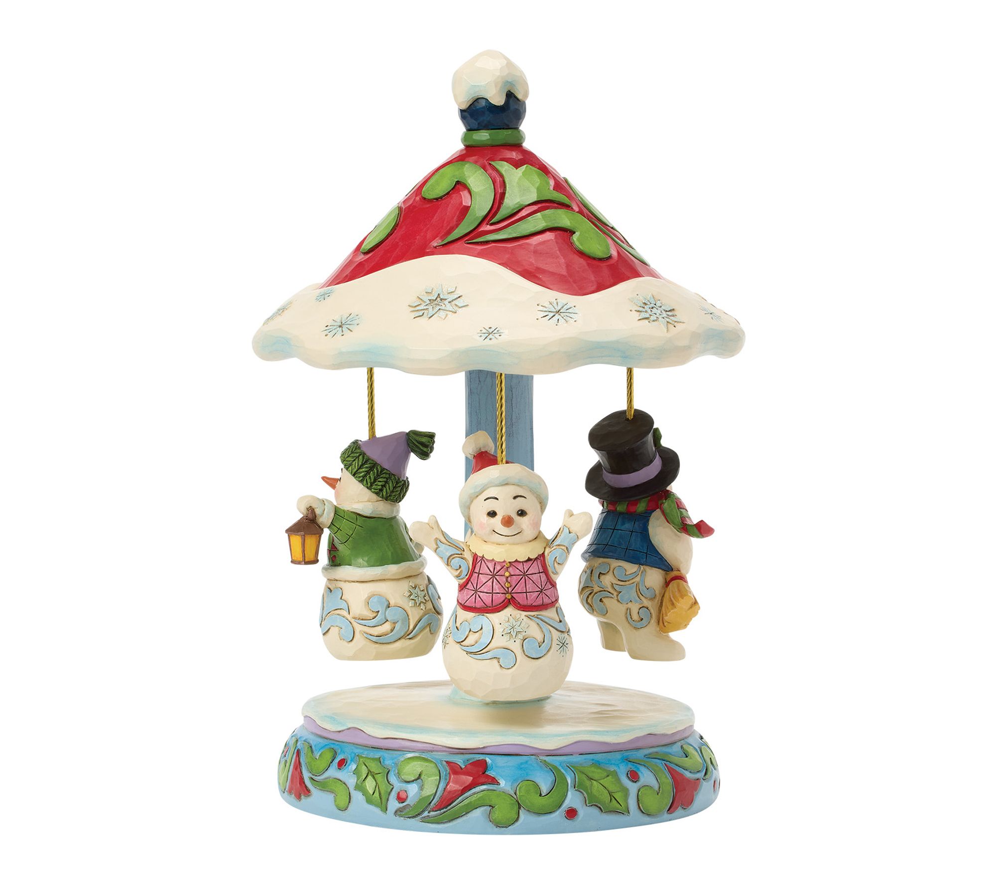 Jim Shore Heartwood Creek Rotating Snowman Carousel Figurine