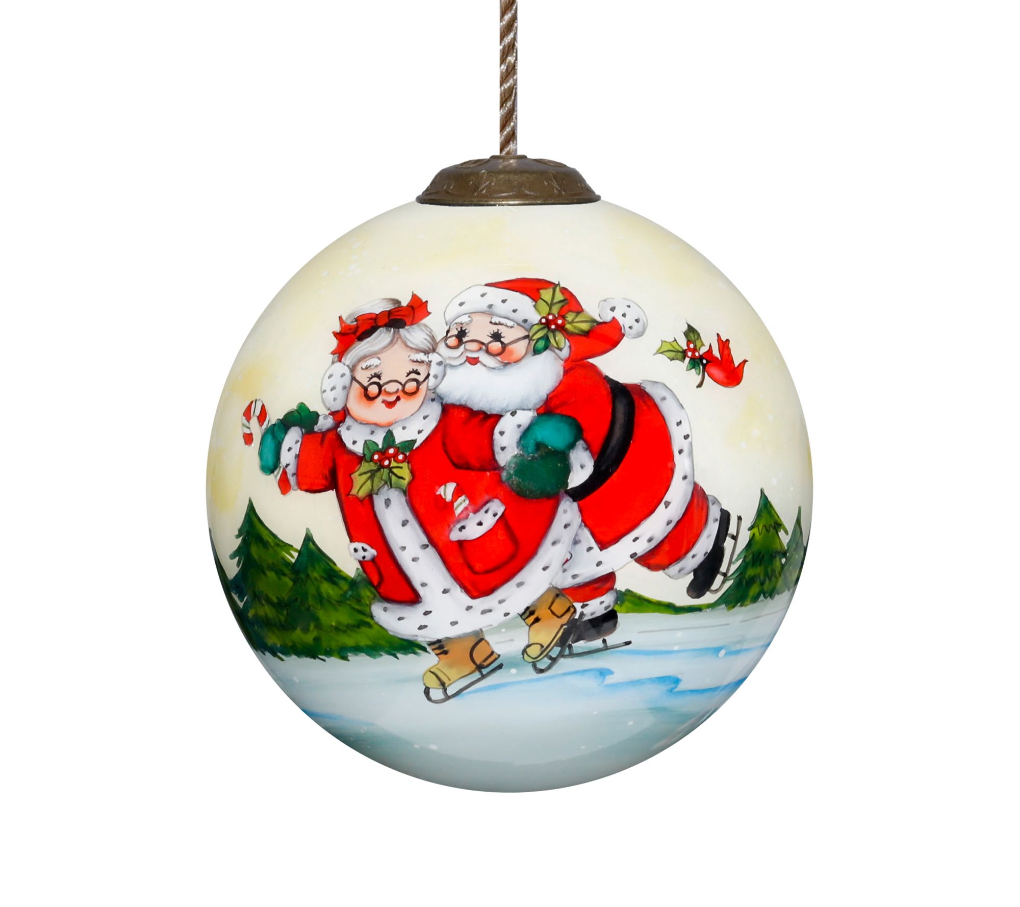 Inner Beauty Gifts 3 inch Round Santa Ornaments