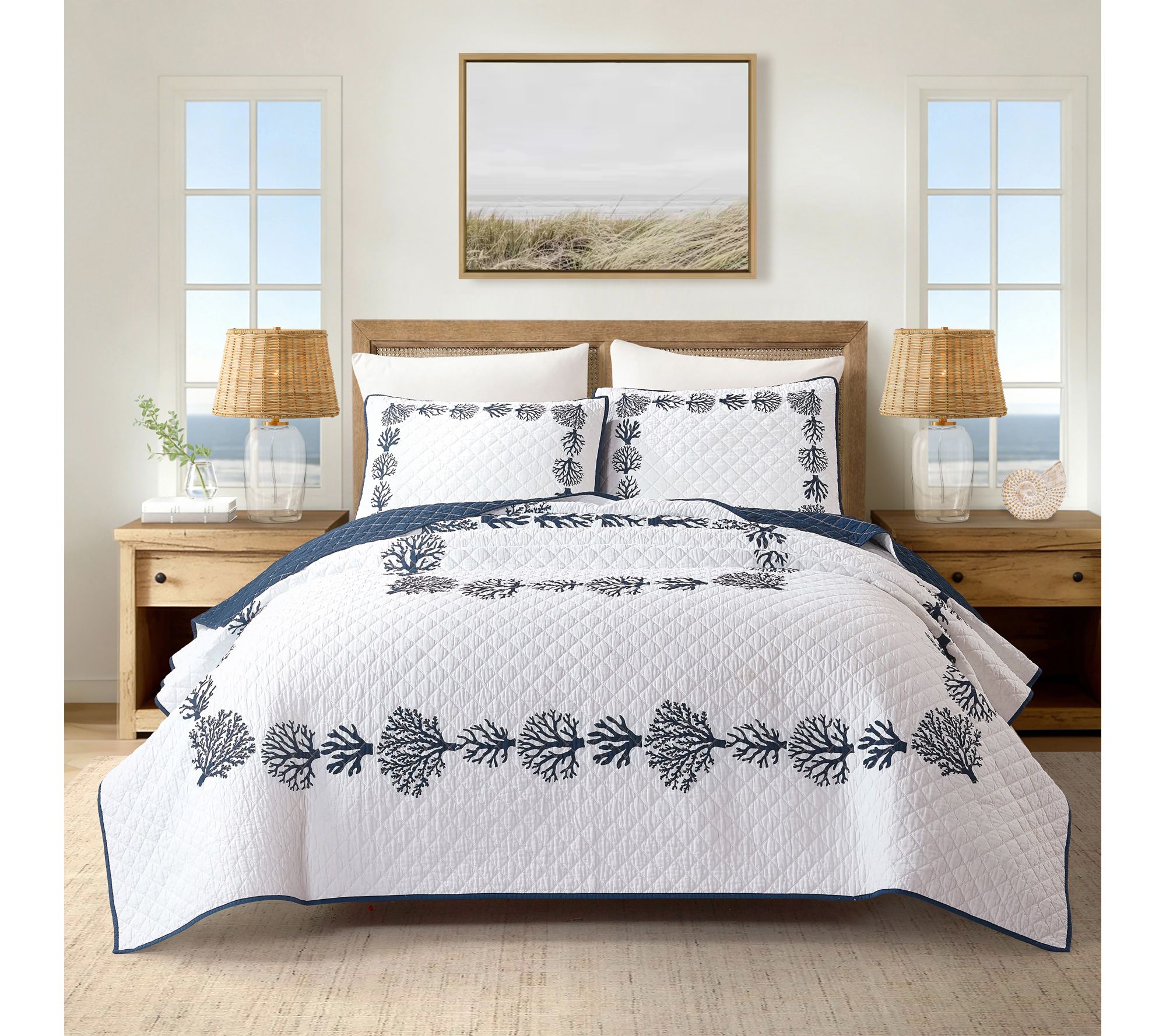 Modern Heirloom Tranquil Reef 3-Pc King Quilt Set
