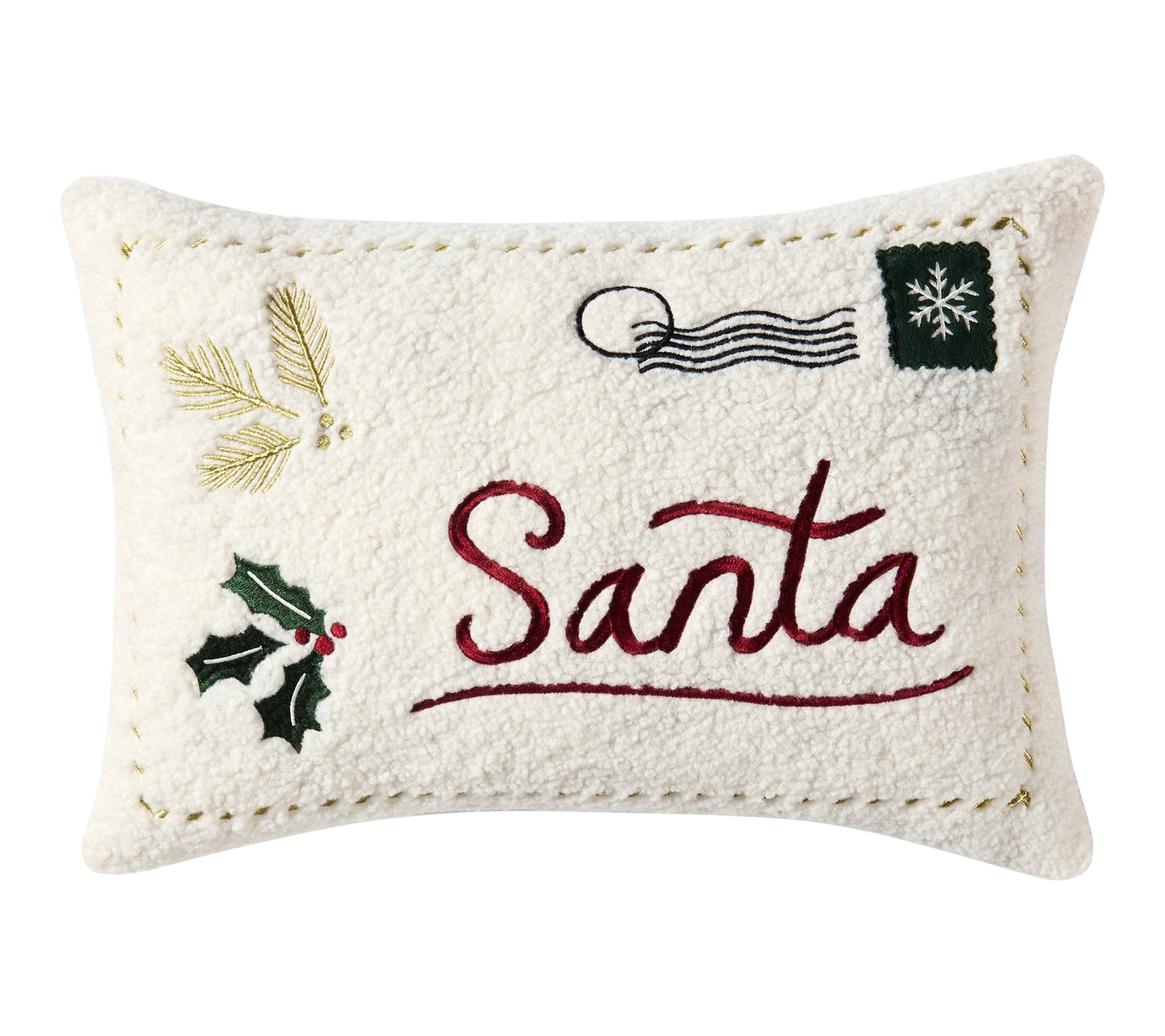 Hallmark Holiday Santa Letter Decorative Pillow, 14" x