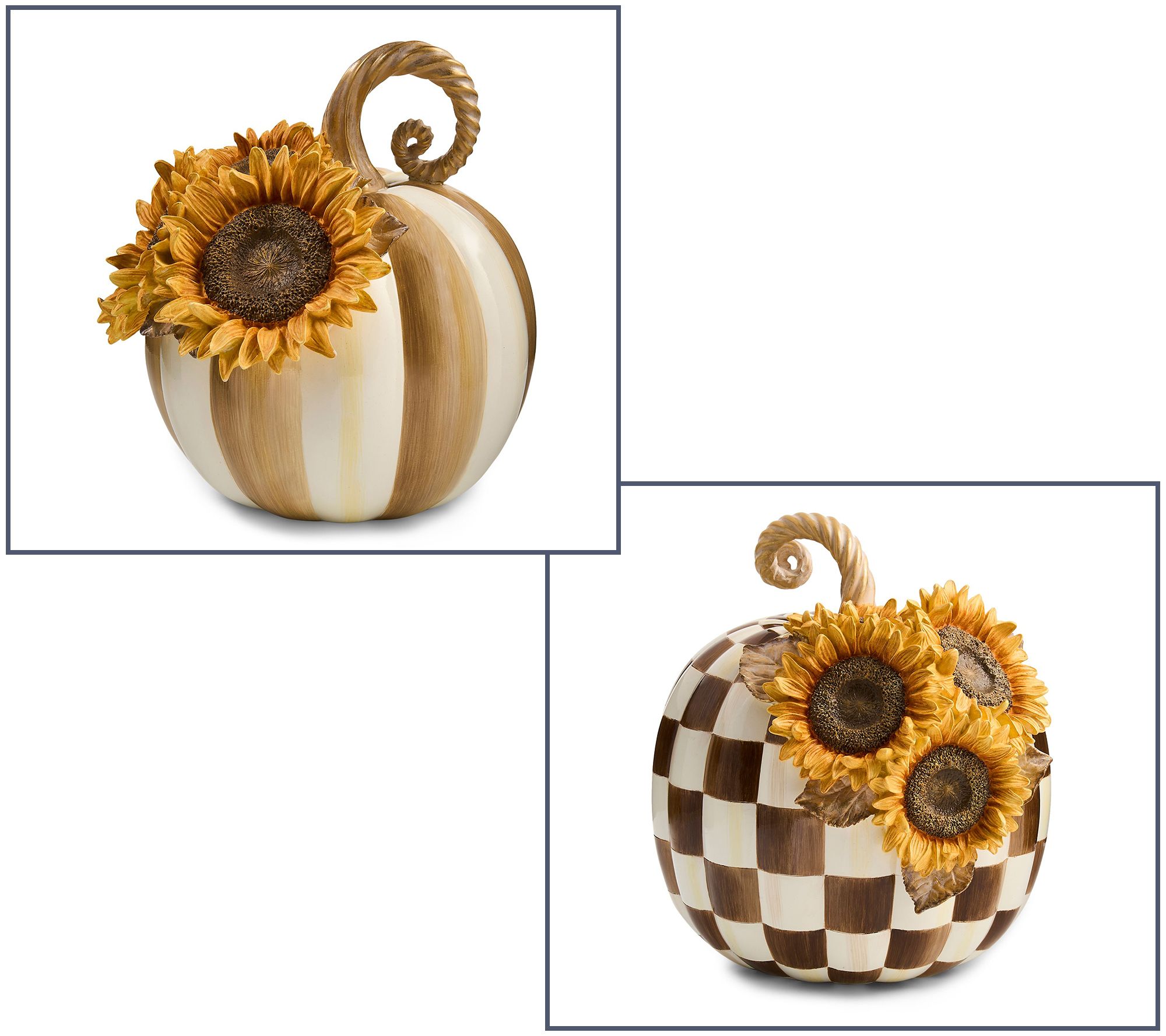 Mackenzie -Childs Check Sunflower Pumpkin