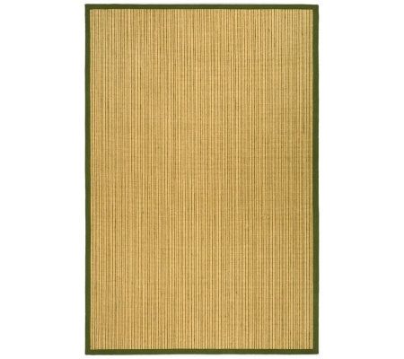 Serenity Stripe Natural Fiber Sisal 3' x 5' Rugwith Border