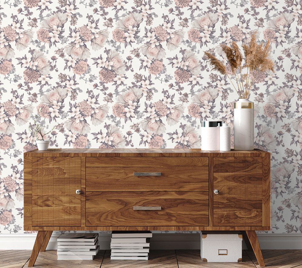 TEMPAPER Single Roll 20.5" x 15.5' Botanical Print Wallpaper