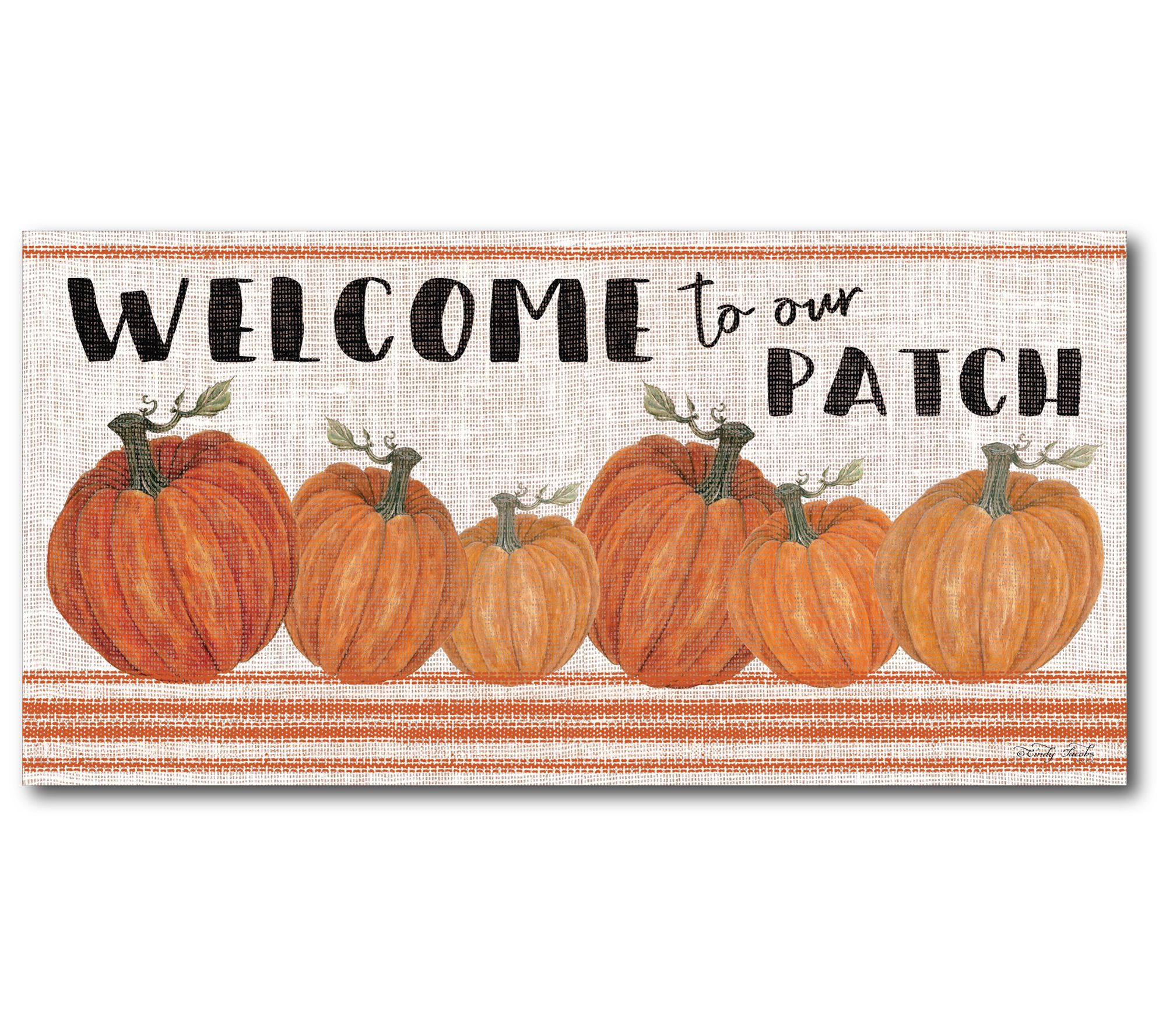 Courtside Market Welcome to our patch 12x24 Canvas Wall Art