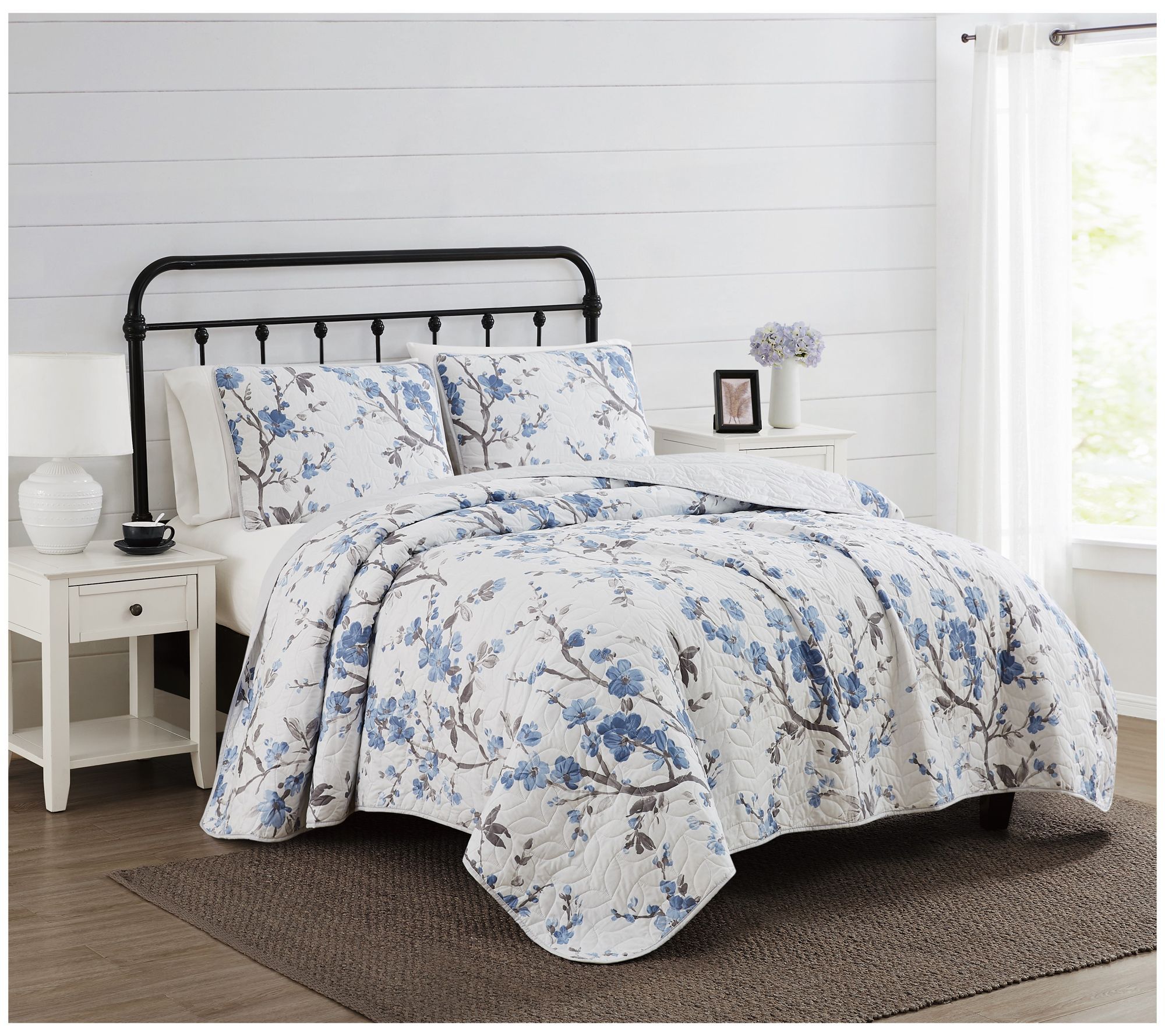 Cannon Kasumi Floral Full/Queen 3 Piece Quilt St