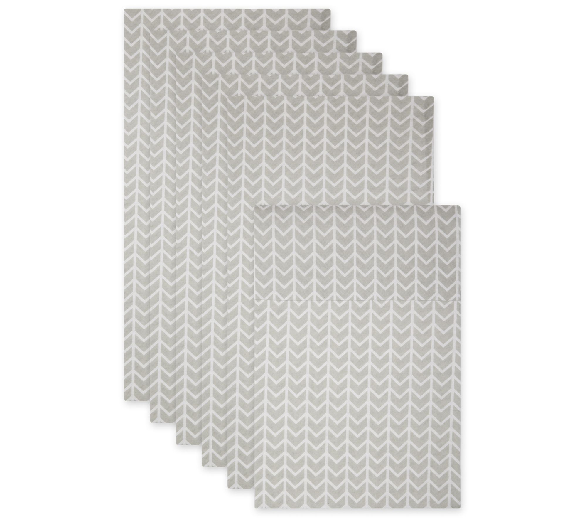 Design Imports Set of 6 Herringbone Print Fridge Liners