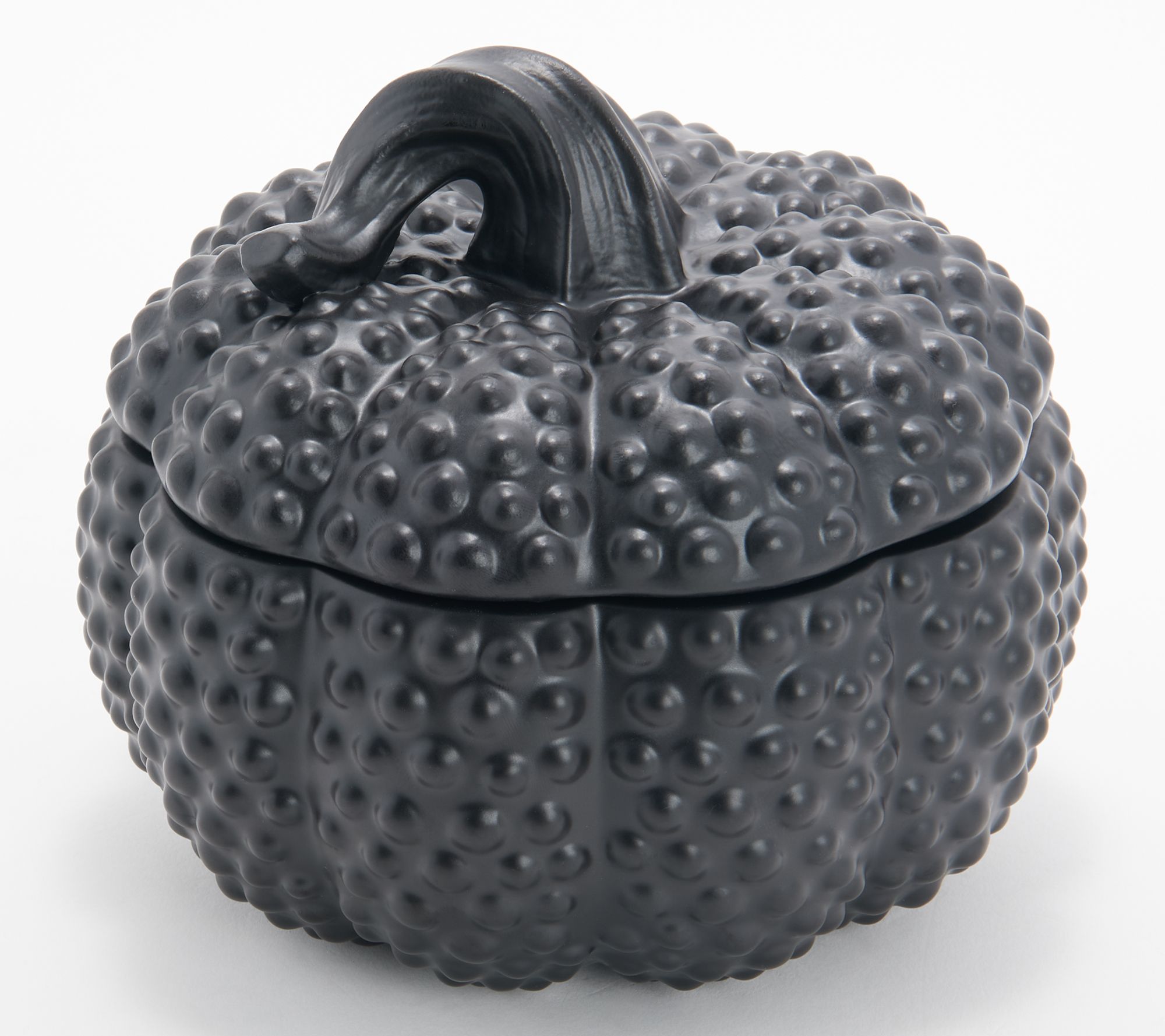 HomeWorx by Slatkin & Co. Black 14oz Filled Hobnail Pumpkin Candle