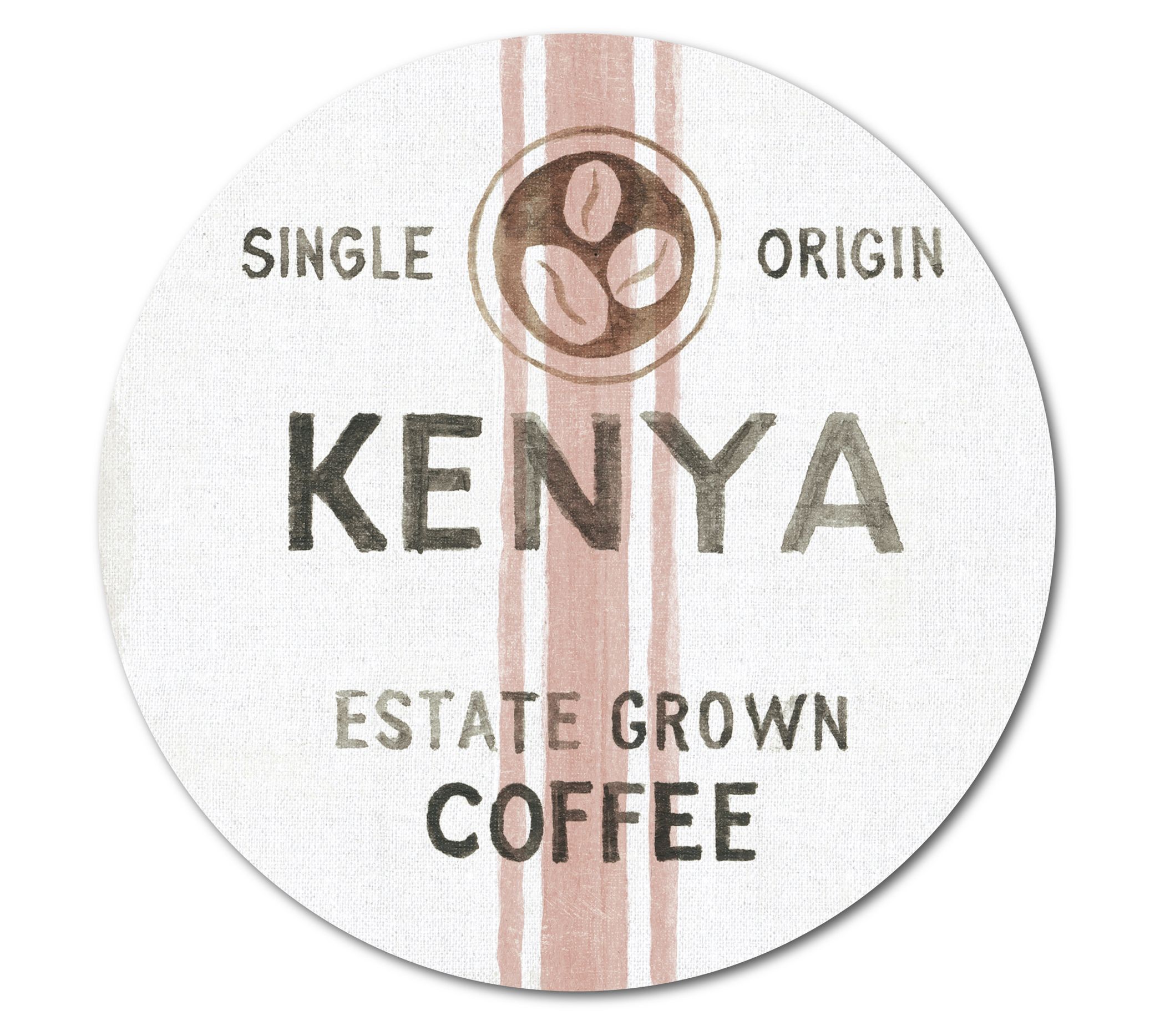 Courtside Market Wake Me Up Coffee Sack IV 12x12 Circular Wood