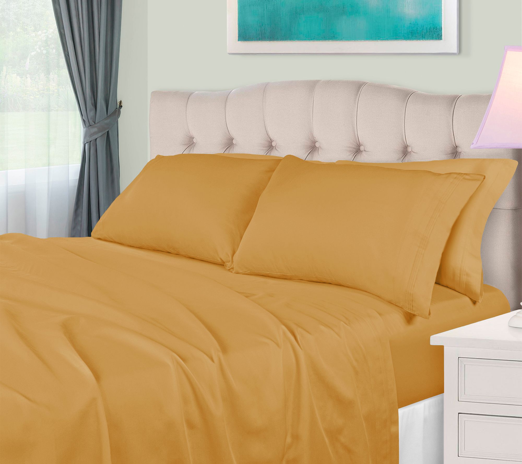 Superior 650TC Egyptian Cotton Deep Pocket Shee ts Set,Twin XL