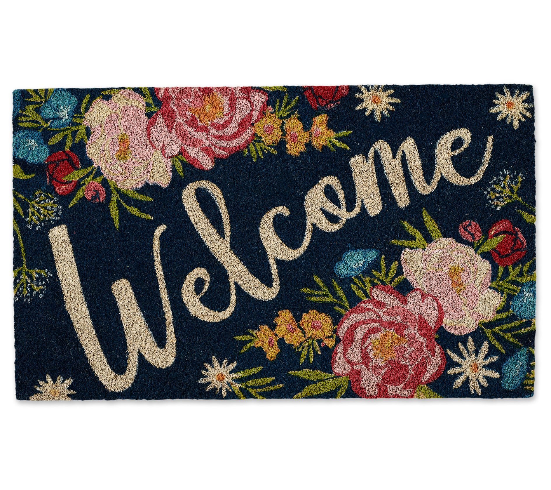 Design Imports Roses Welcome 18" x 30" Doormat