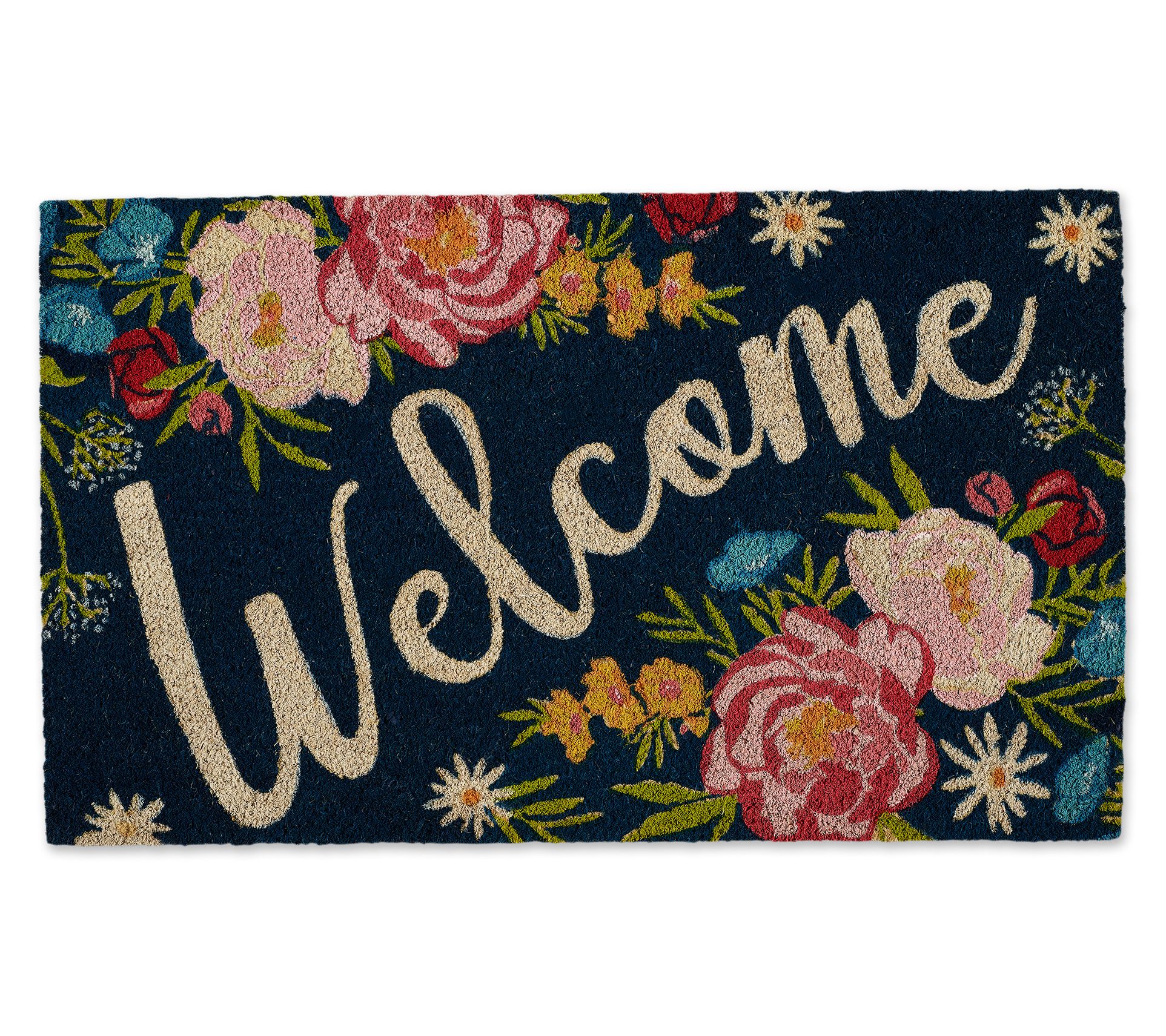 Design Imports Roses Welcome 18" x 30" Doormat