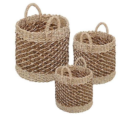 Honey-Can-Do Coastal Collection Set of 3 Natural Storage Bins