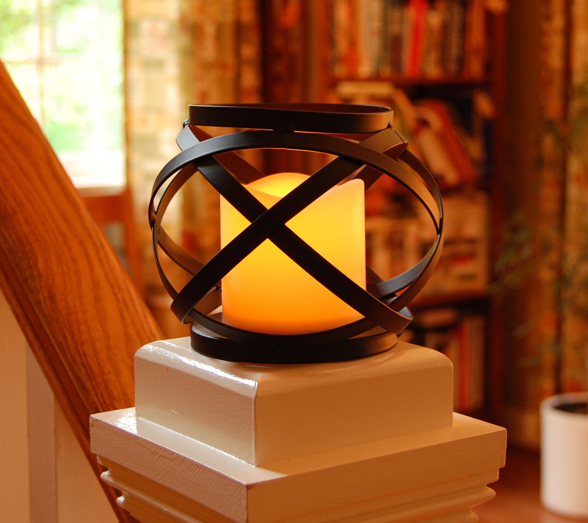 Battery Operated Decorative Lanterns w/ LED Candle - LumaBase