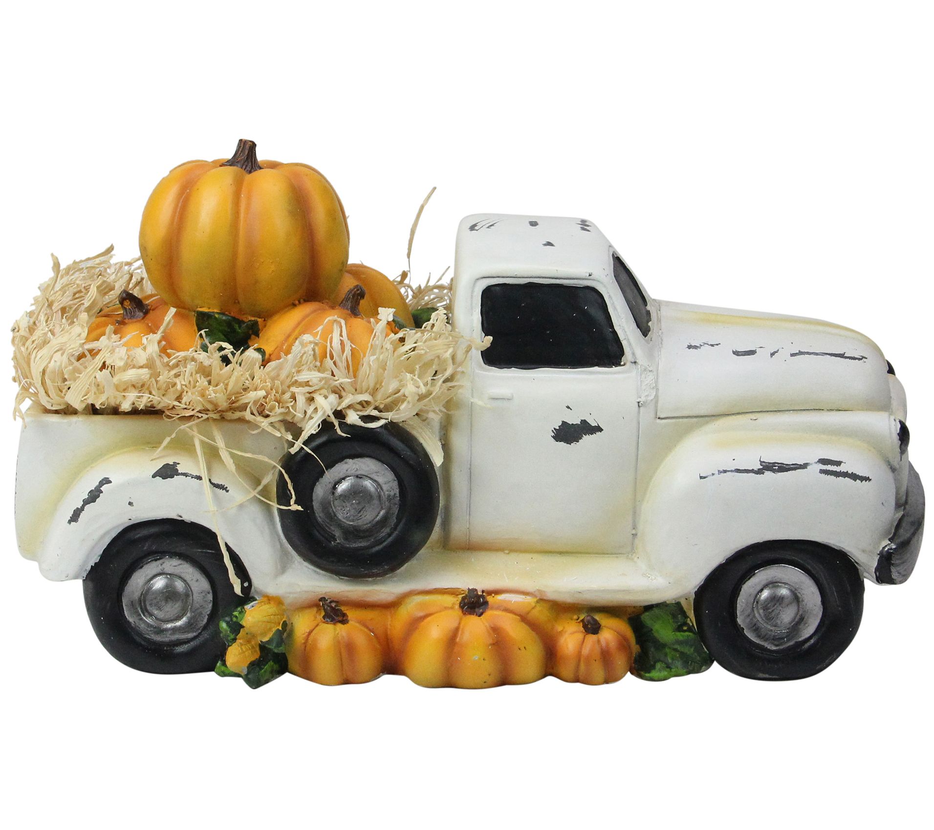 11.25" Truck Full of Pumpkins and Hay Table TopFigure