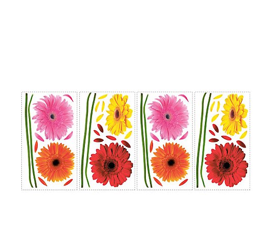 RoomMates Small Gerber Daisies Peel & Stick Wall Decals