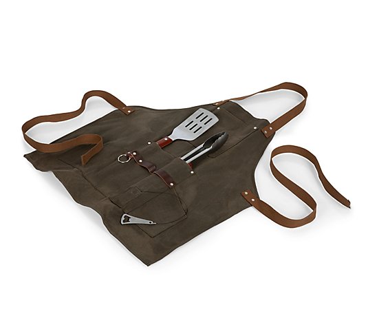 Picnic Time BBQ Apron with Tools & Bottle Opener
