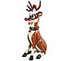 Design Toscano Large Sitting Red Nosed ReindeerStatue