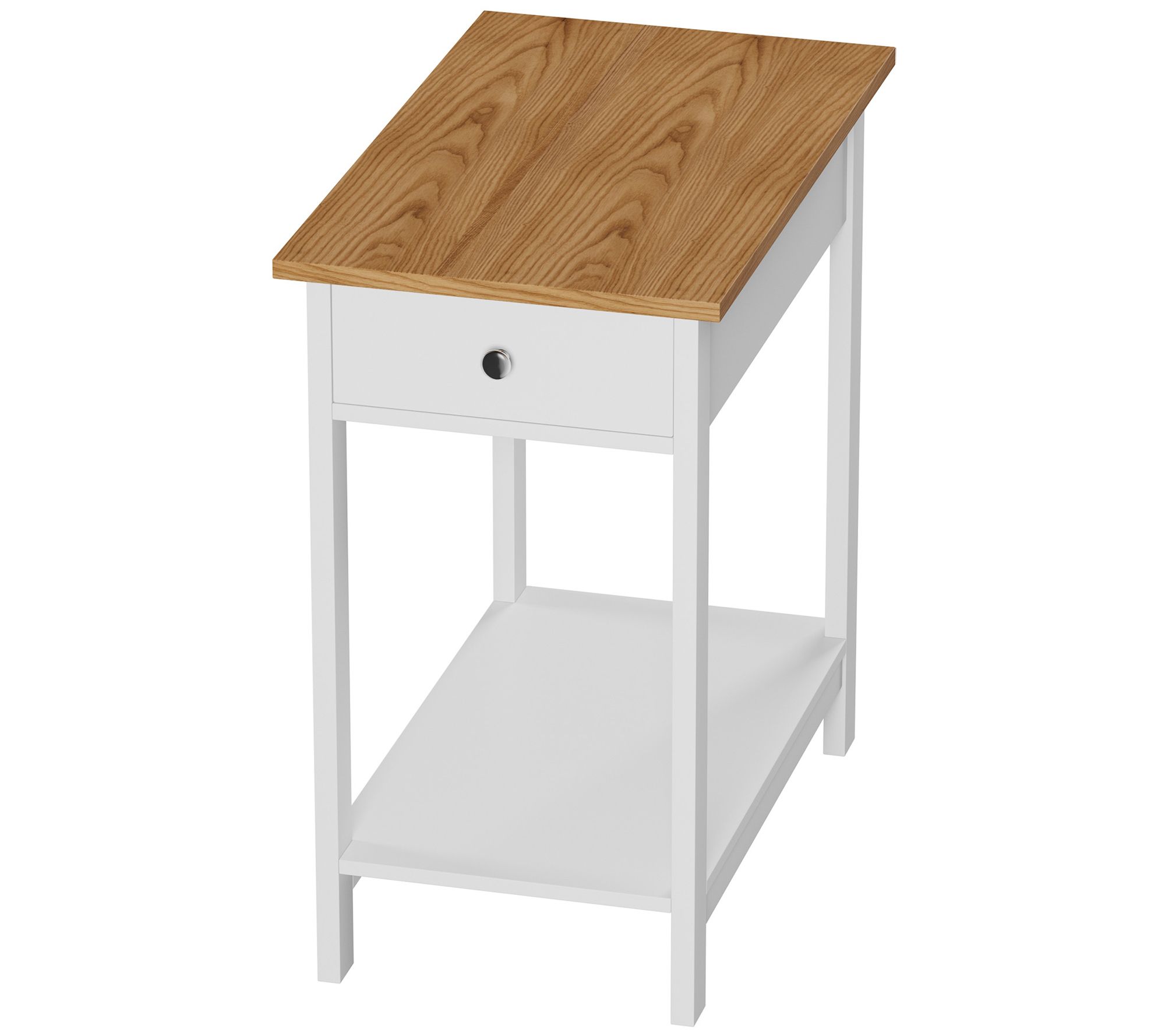 2-Toned Narrow Side Table with Drawer - Hastings Home