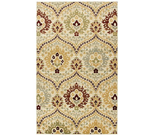 Superior Rustic Floral Damask Contemporary 5x8 Area Rug