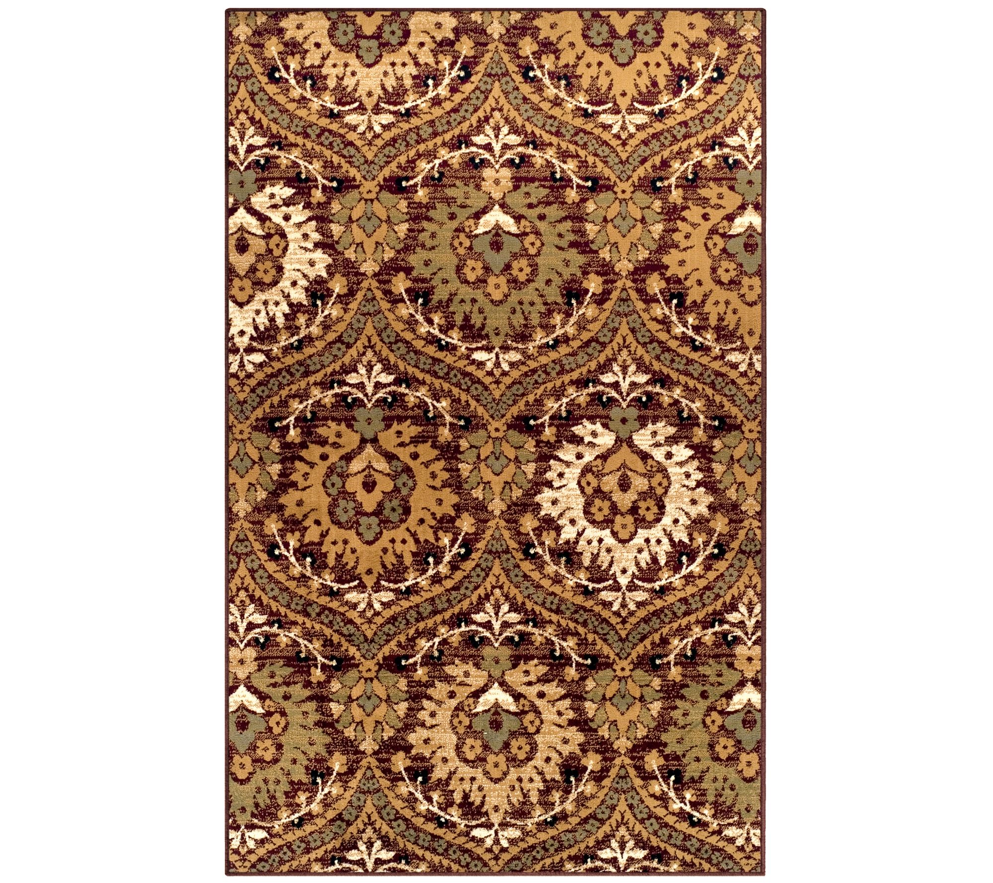 Superior Rustic Floral Damask Contemporary 5x8 Area Rug