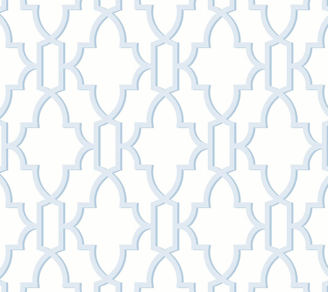 Lillian August Coastal Lattice Peel and Stick W allpaper Roll