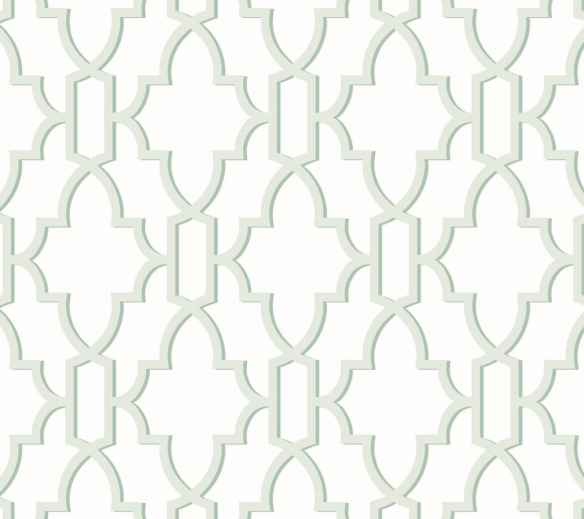 Lillian August Coastal Lattice Peel and Stick W allpaper Roll