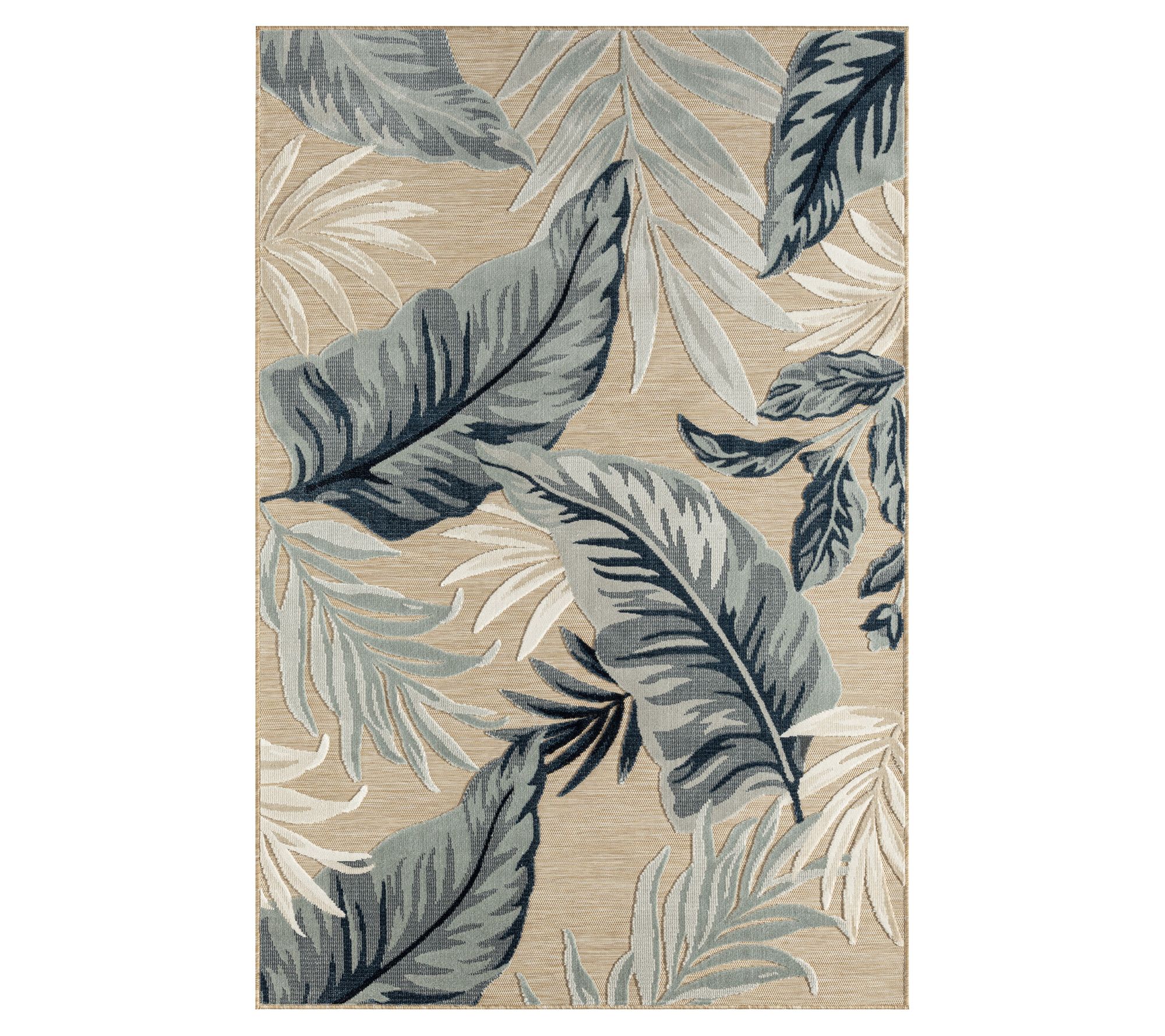 Ox Bay Hi-Low Botanical Indoor/Outdoor Area Rug, 7'9" x 9'9"