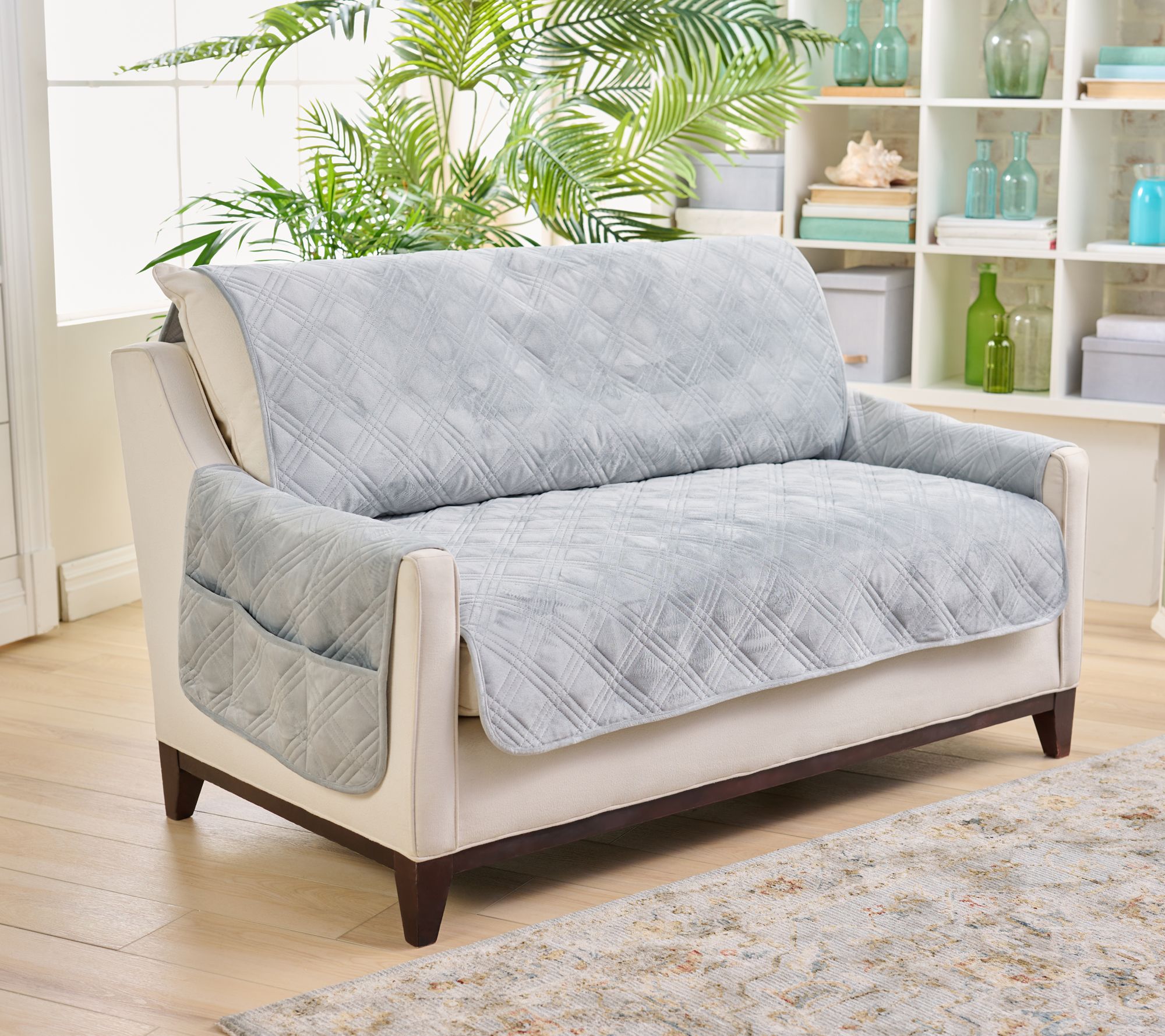 "As Is" Home Reflections Micromink Pin-Sonic Love Seat Cover