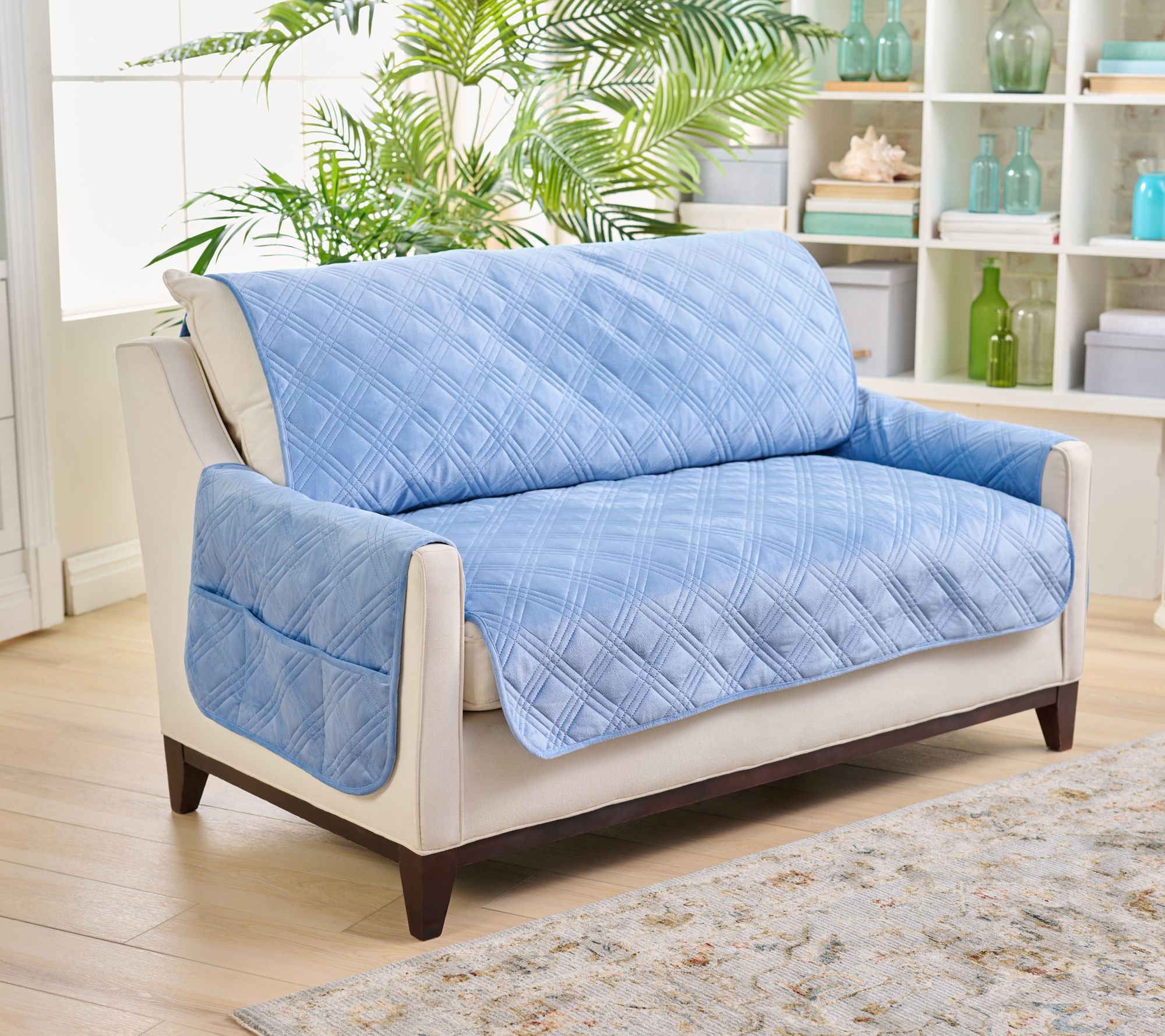 "As Is" Home Reflections Micromink Pin-Sonic Love Seat Cover