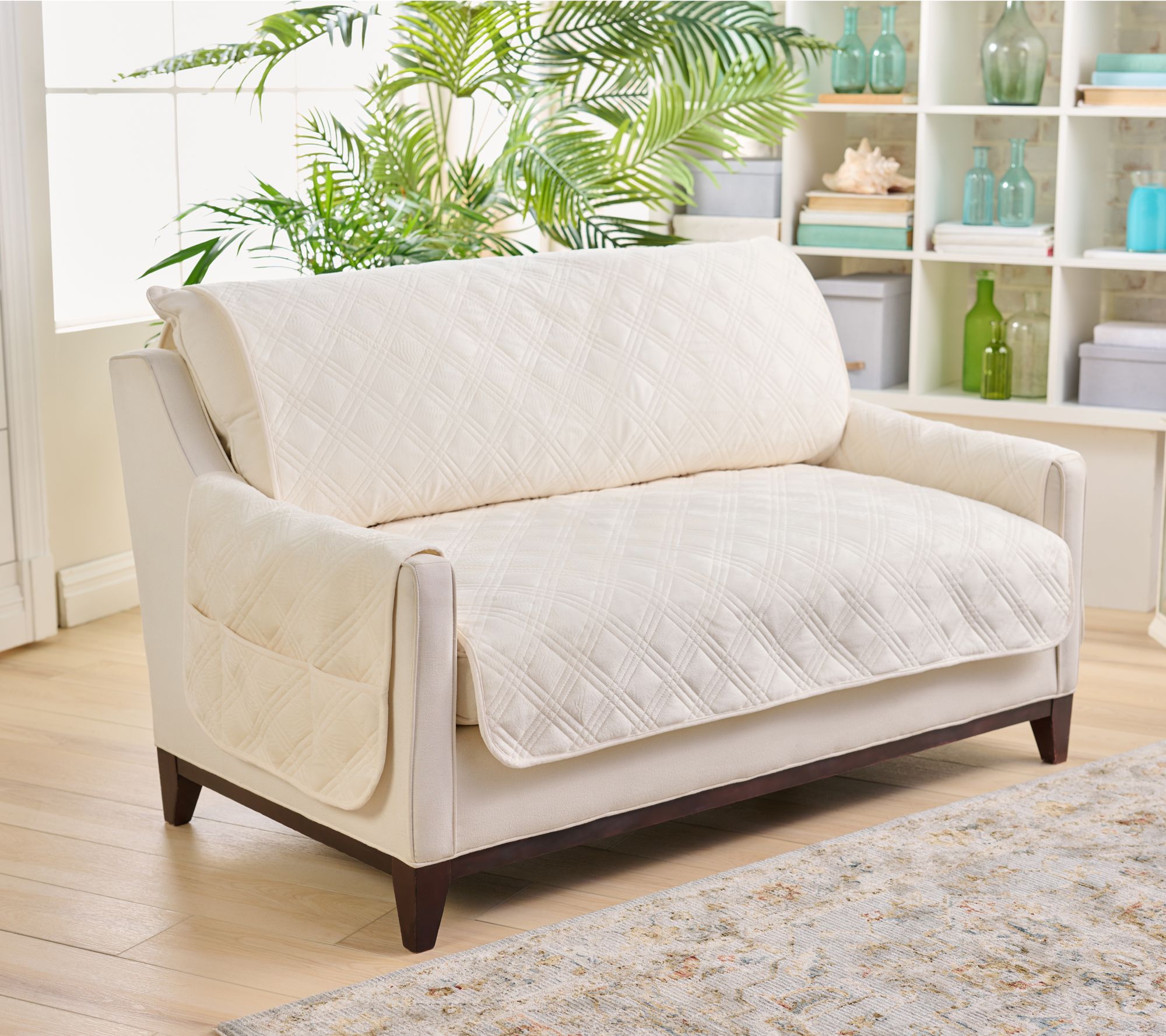 "As Is" Home Reflections Micromink Pin-Sonic Love Seat Cover