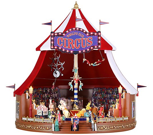 Mr. Christmas Animated & Musical World's Fair Bg Top Circus - QVC.com