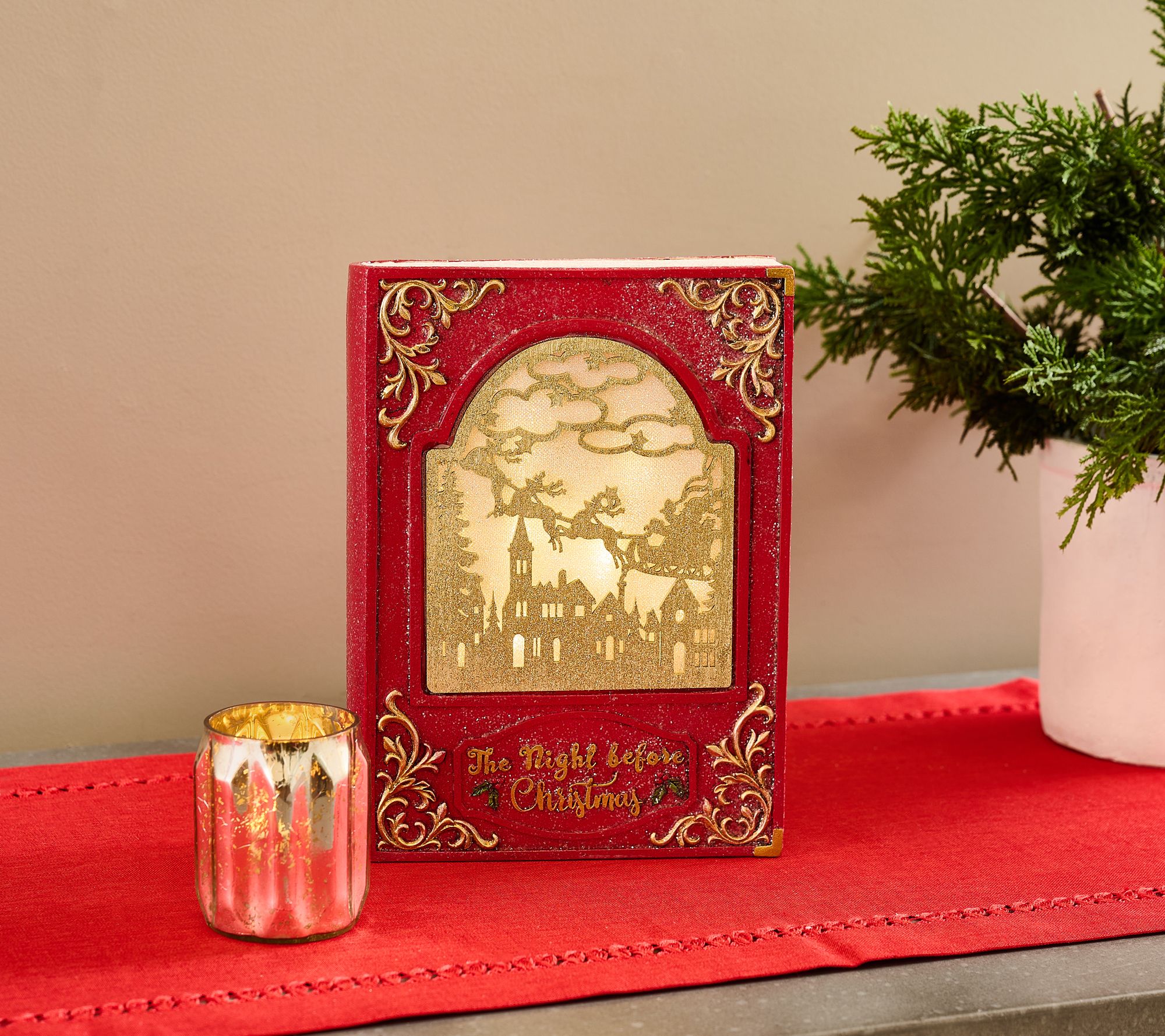 Illuminated Nostalgic Story Book with Scene by Valerie