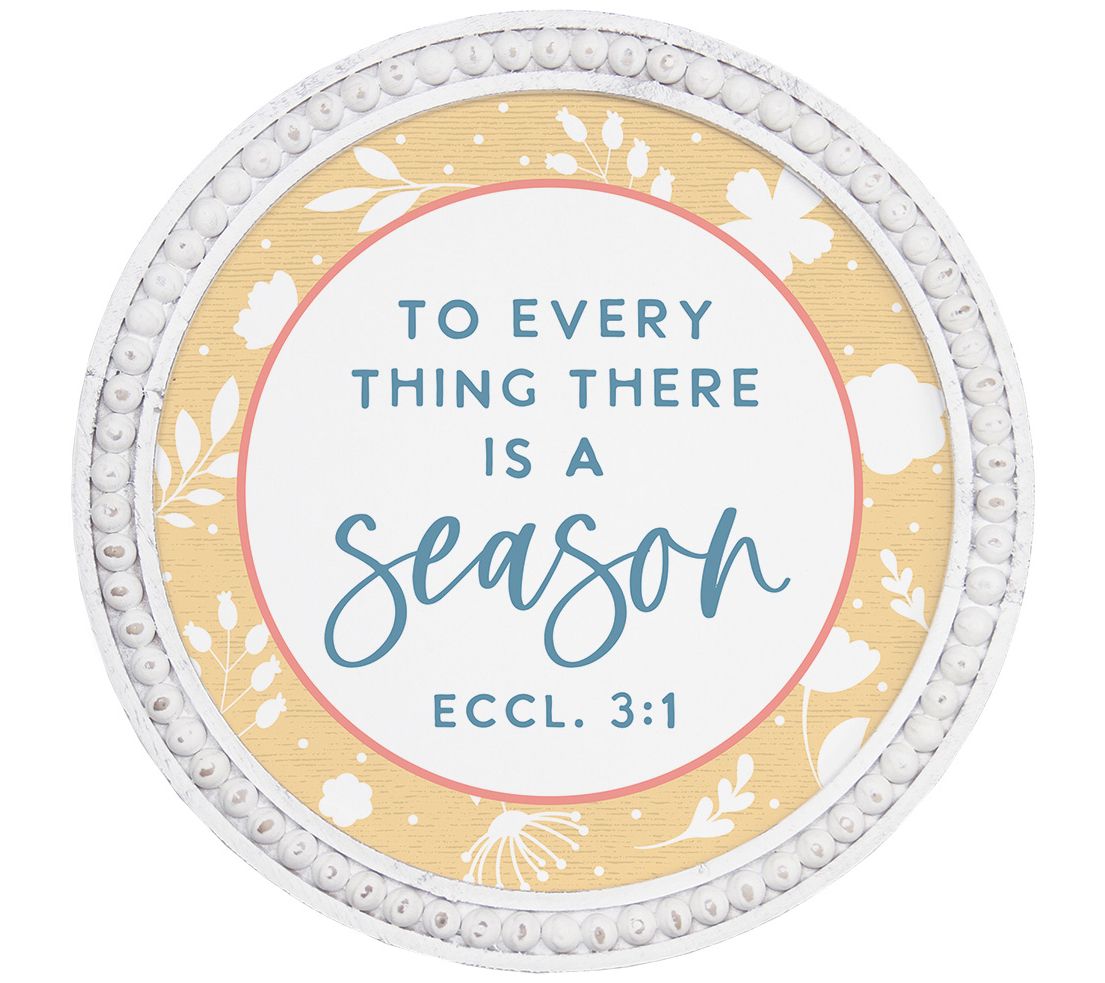 Sincere Surroundings 14" Every Thing Season Yellow Beaded Art