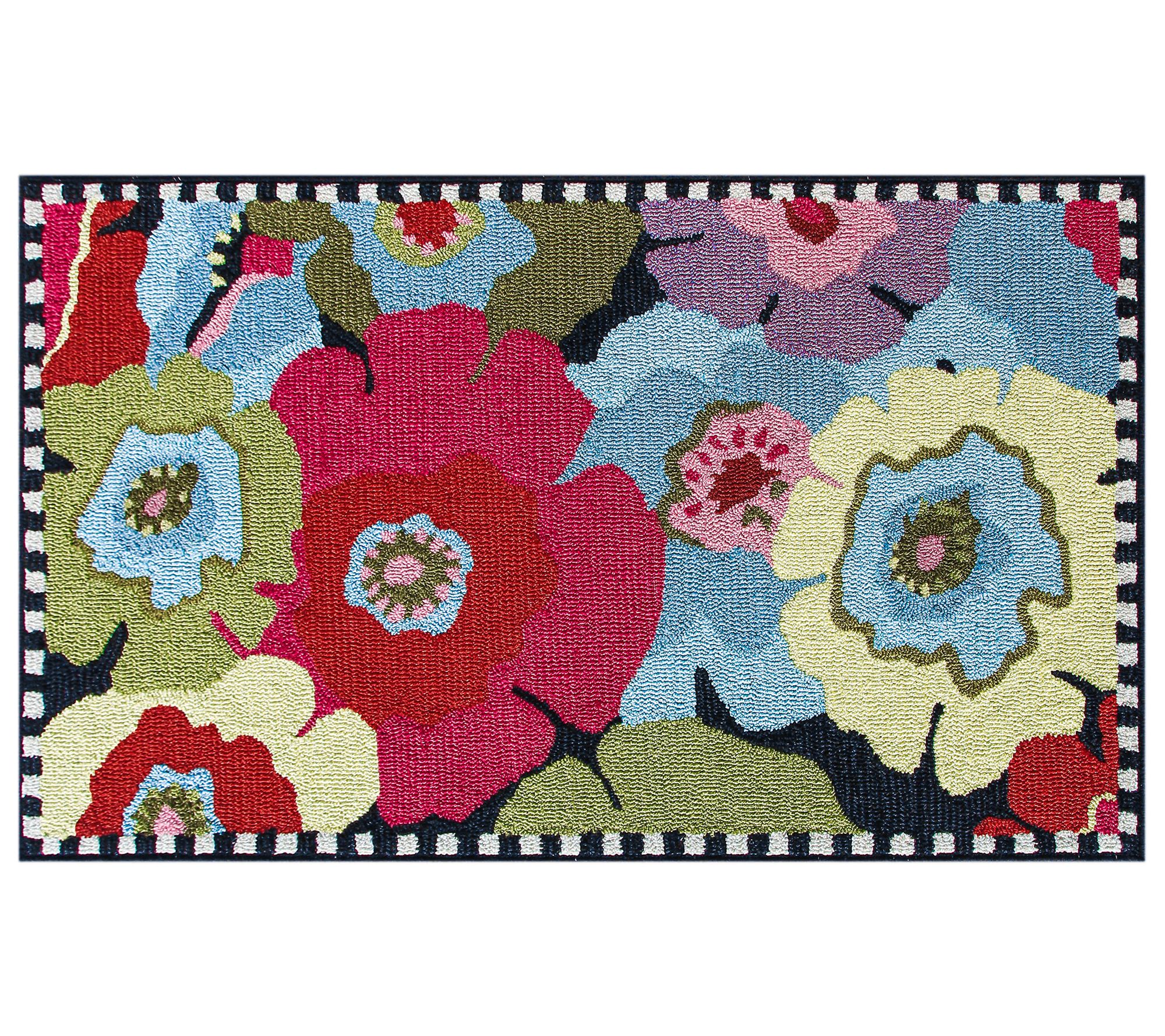 MacKenzie-Childs Always Flowers Indoor/Outdoor Rug - 2'x4' - QVC.com