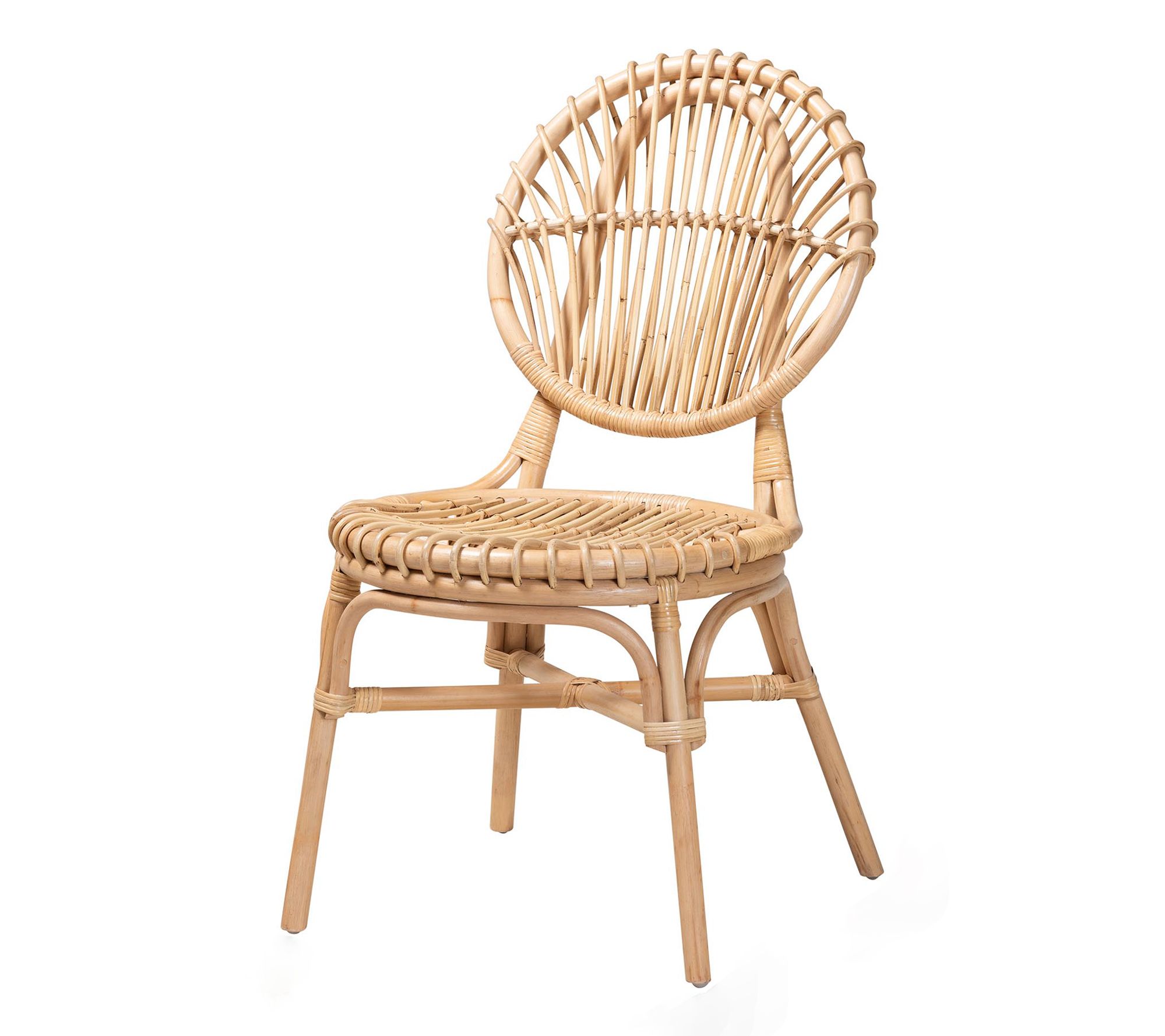 bali & pari Iris Natural Brown Rattan Dining Chair