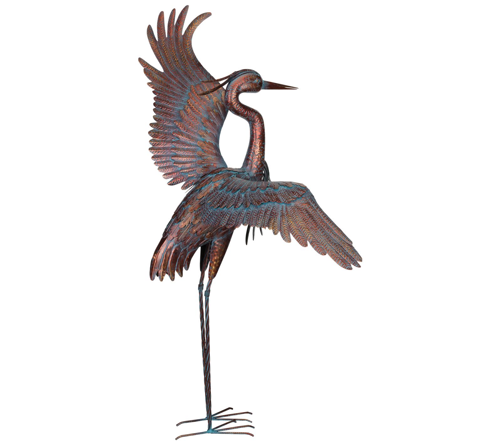 Regal Art & Gift Copper Patina Heron 48" - Dancing