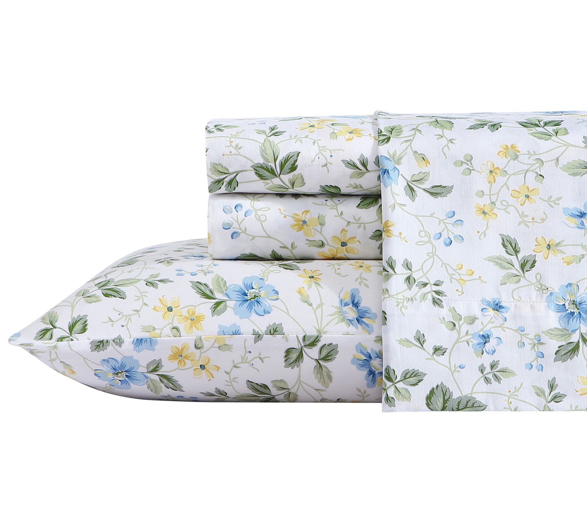 Laura Ashley Me adow Floral Cot ton 4-Piece She et Set - King