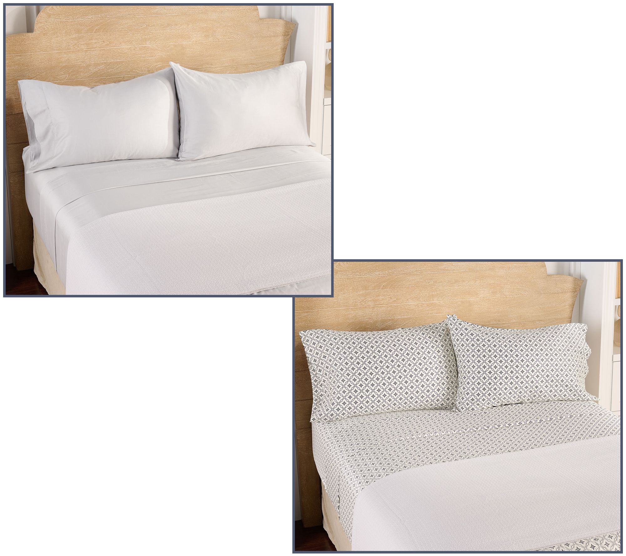 "As Is" Home Reflections 2-Pack Cotton Sateen Sheet Set