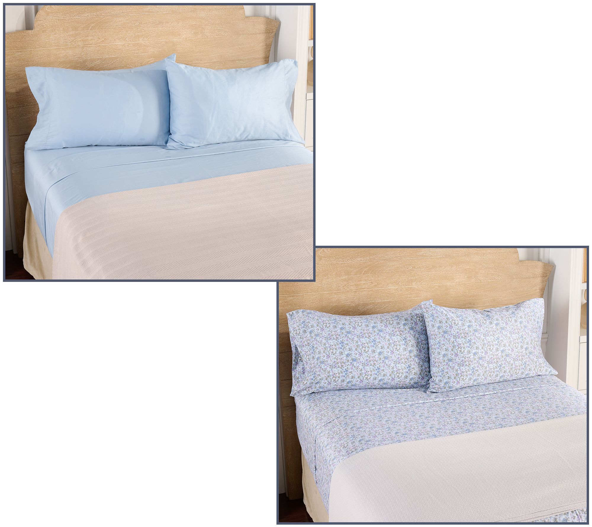 "As Is" Home Reflections 2-Pack Cotton Sateen Sheet Set