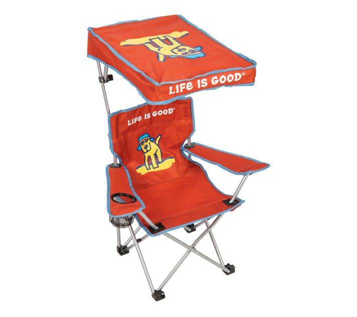 Life is Good Kids Quad Chair With Canopy Orange