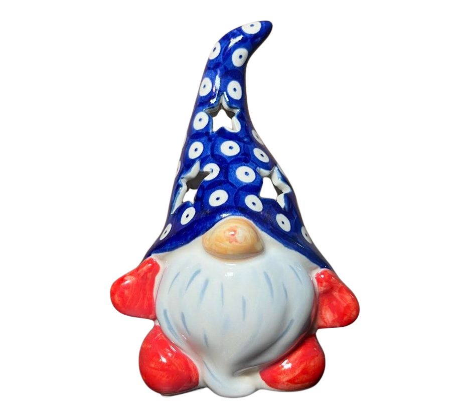 Lidia's Polish Pottery Small Gnome Luminary