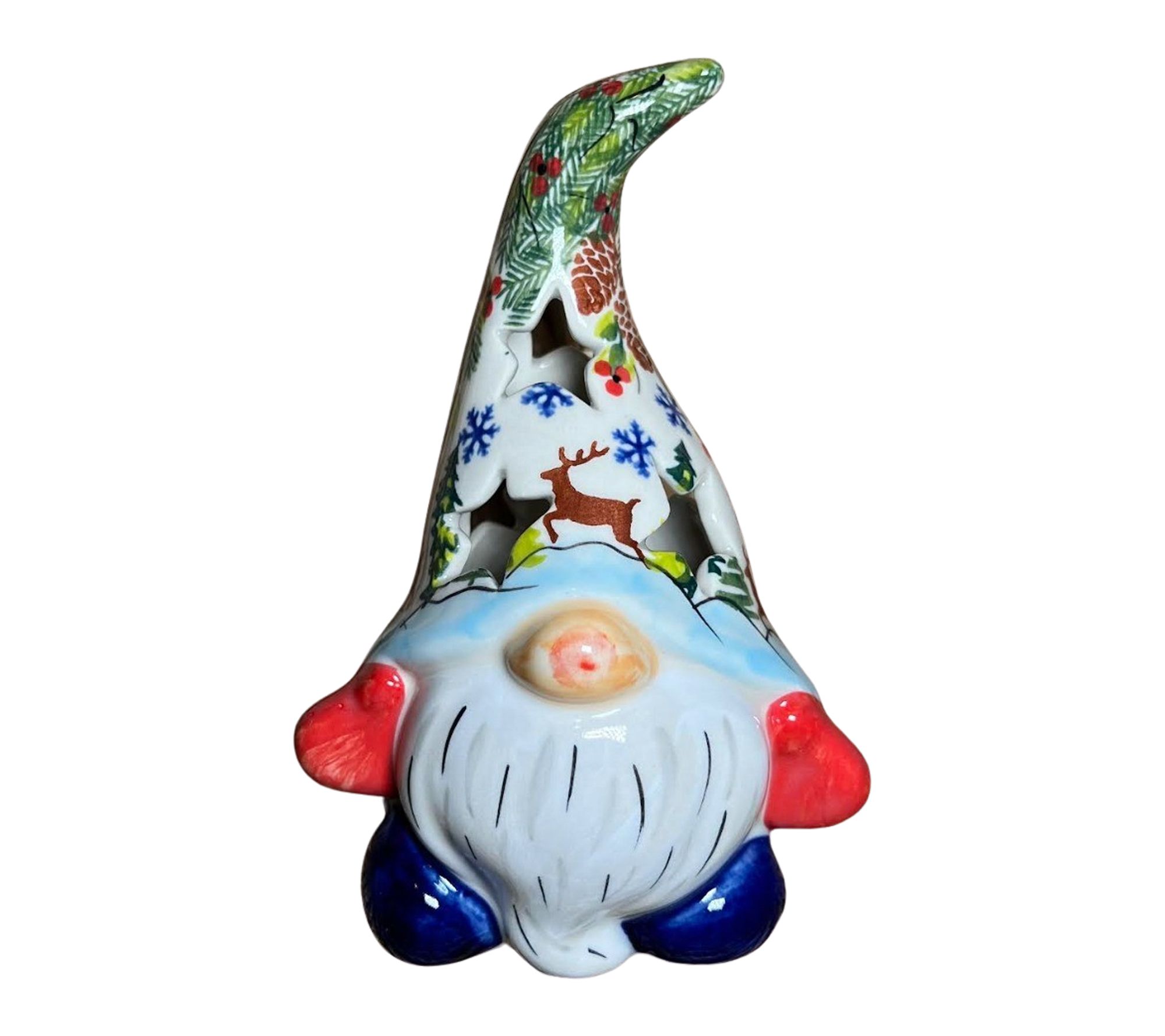 Lidia's Polish Pottery Small Gnome Luminary