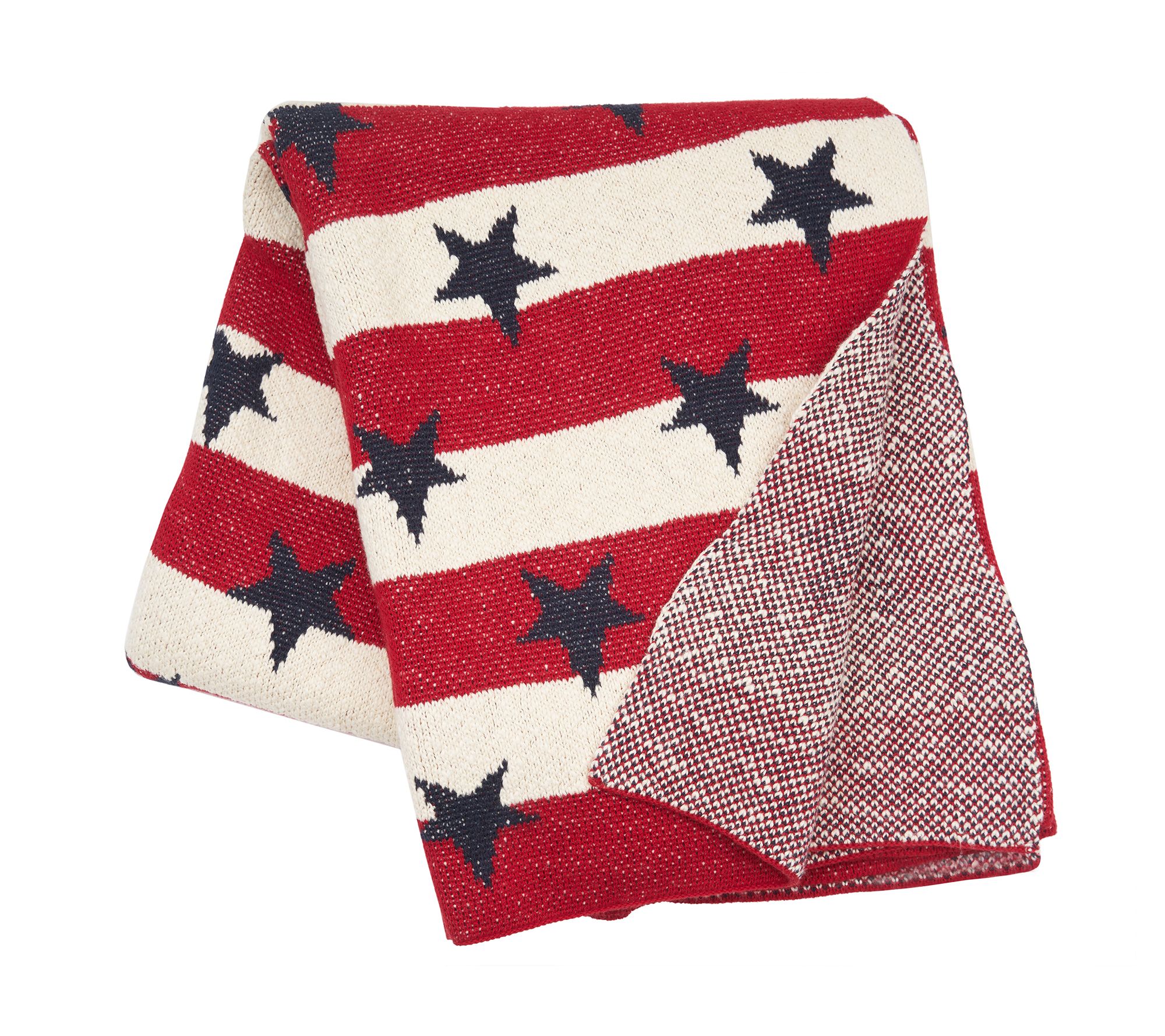 Stars and Stripes Patriotic Throw Blanket by Valerie