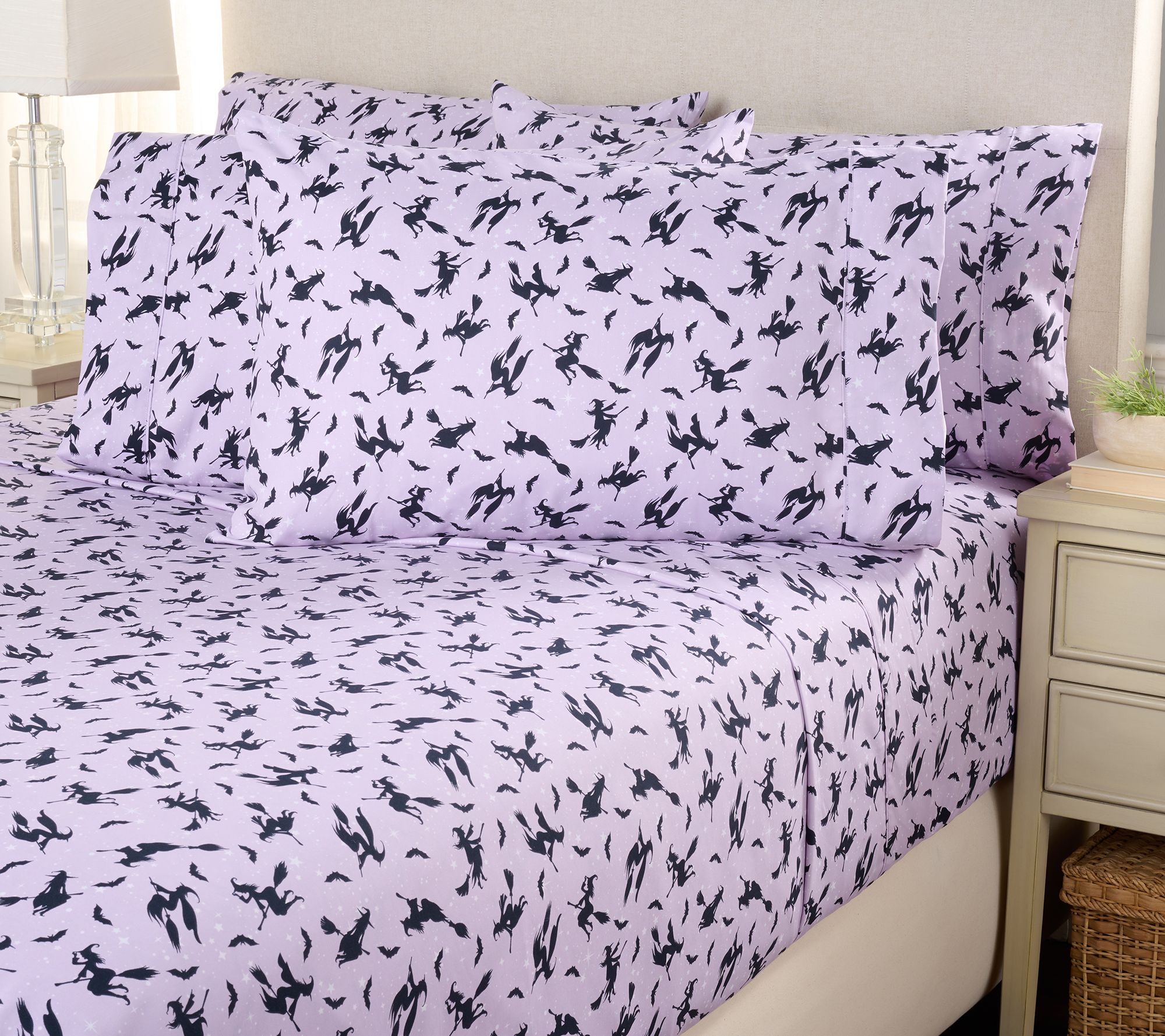 Home Reflections Double Brushed Halloween 6pc Sheet Set